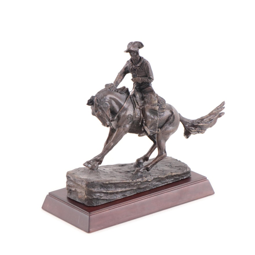 Bronze Sculpture After Frederic Remington "The Cowboy," 1988