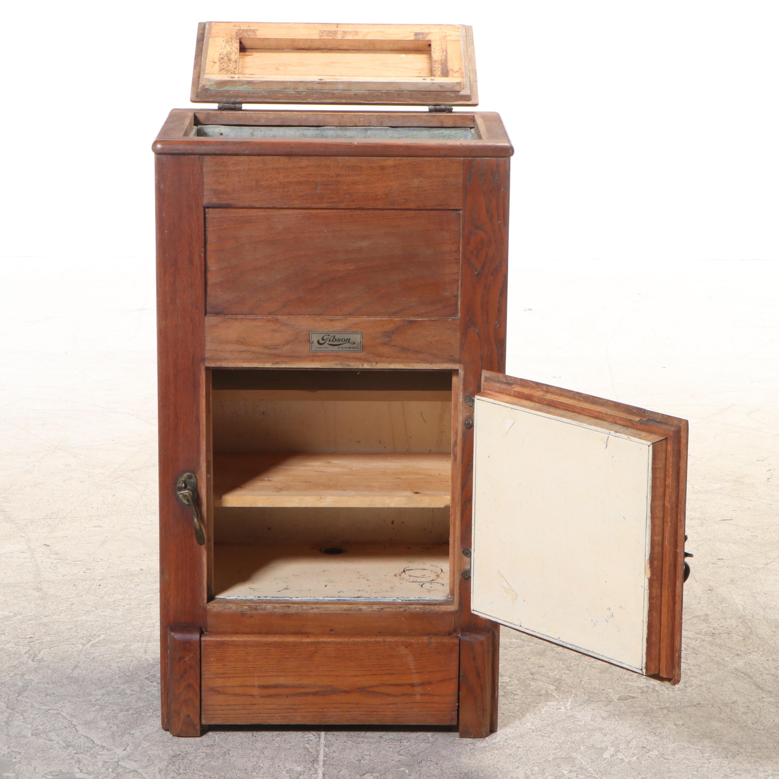 Gibson Cambria Oak Ice Box, Early 20th Century