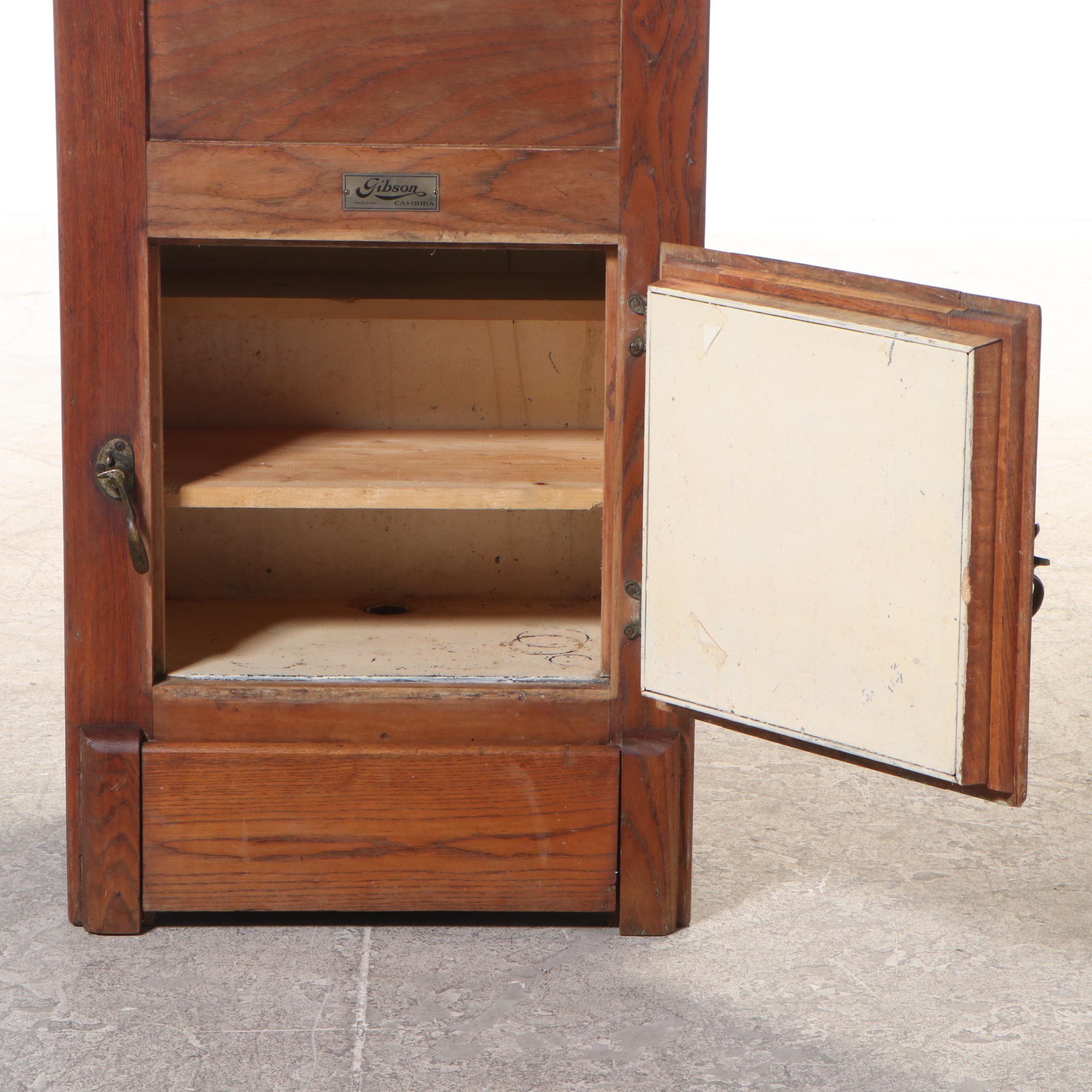 Gibson Cambria Oak Ice Box, Early 20th Century