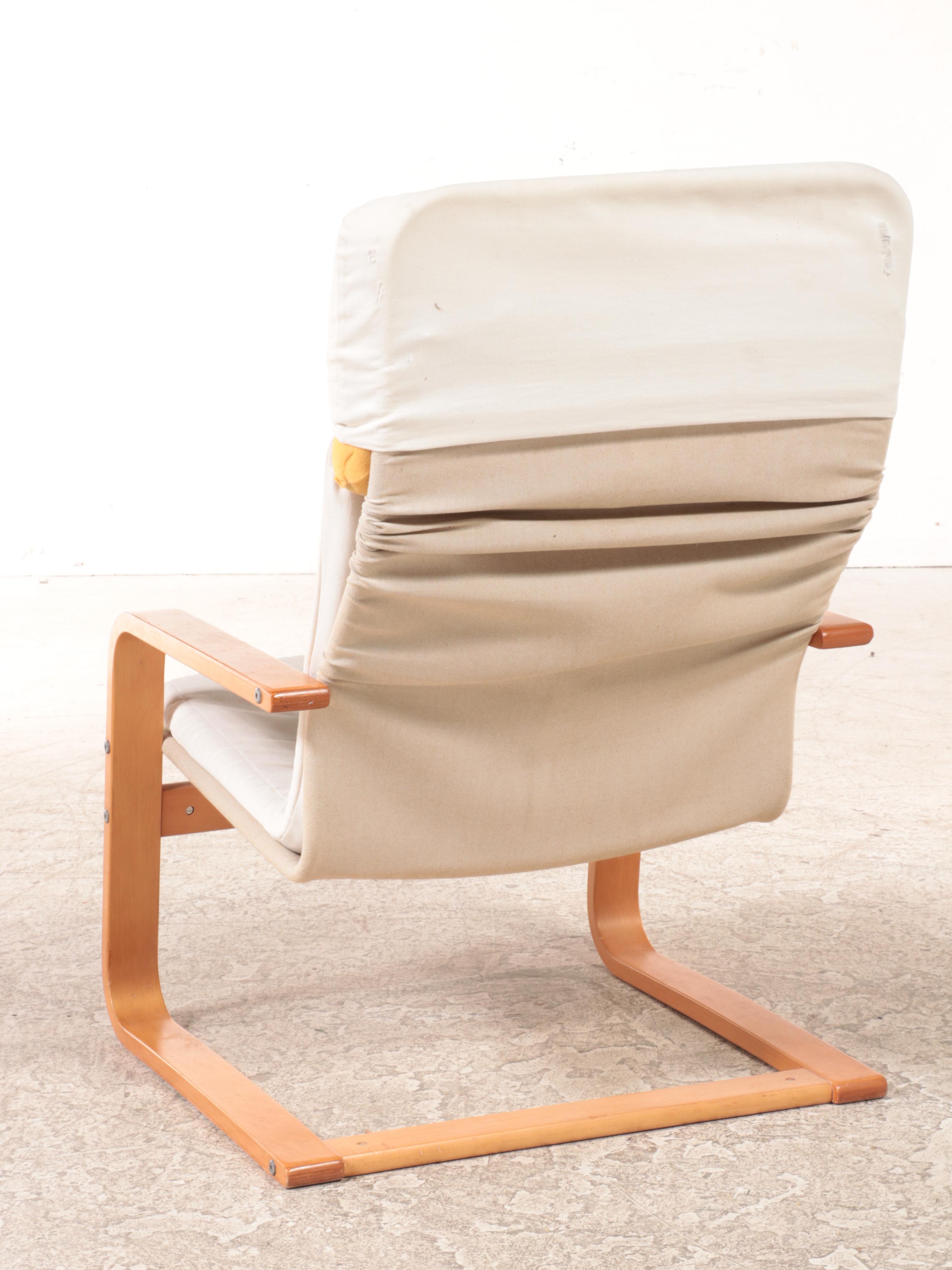 Modernist Style Laminated Wood Cantilevered Rocker