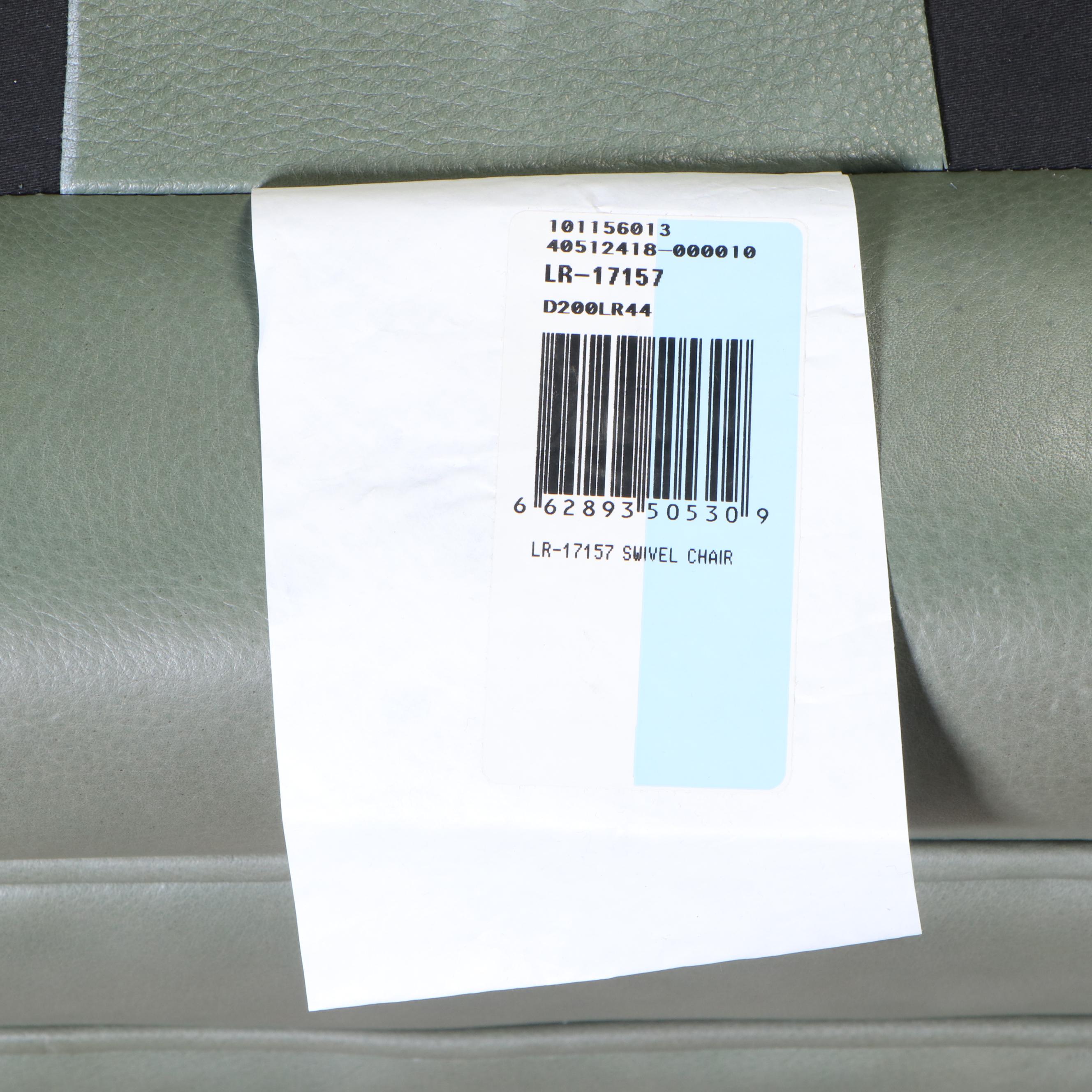 Century Tufted Leather Swivel Lounge Chair