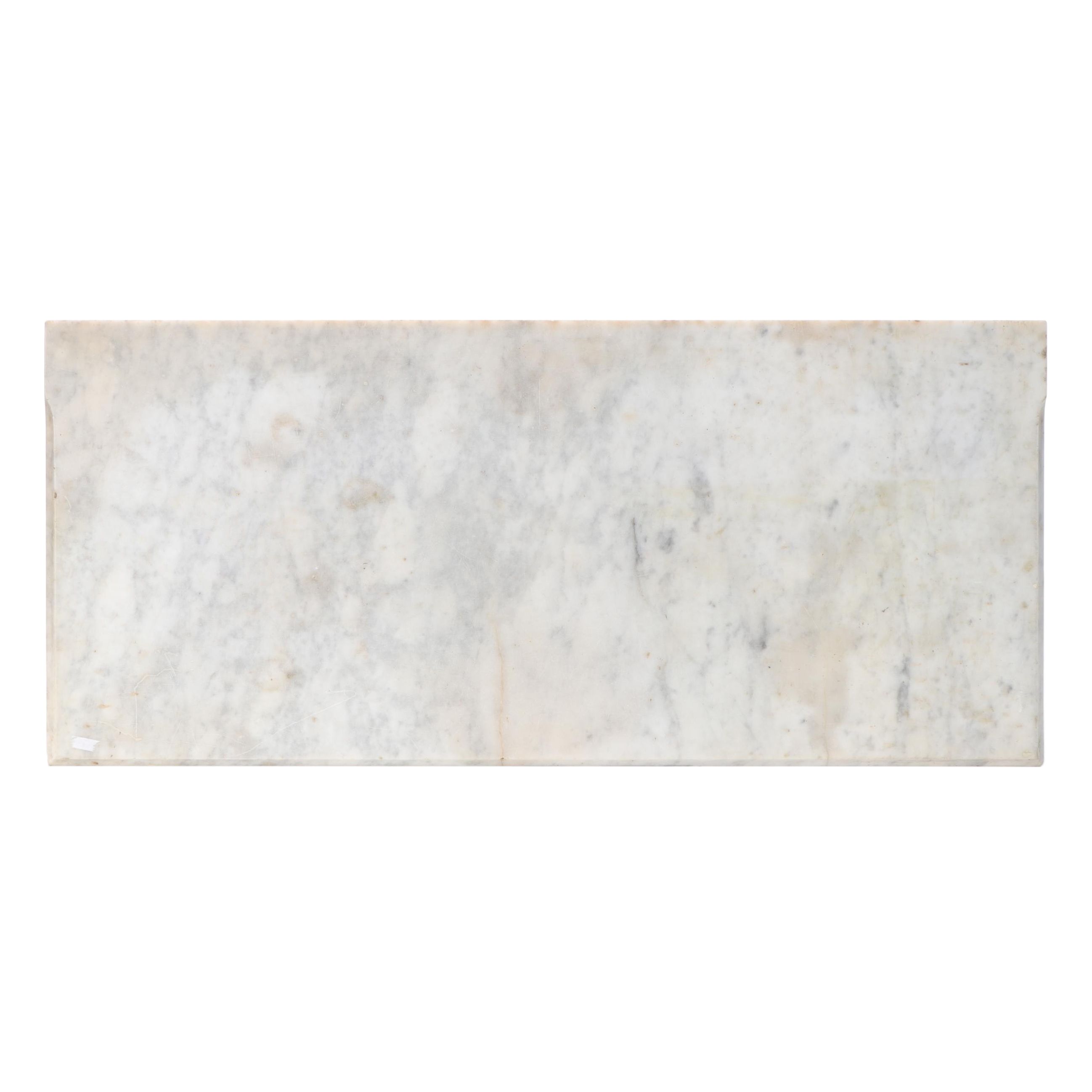 White Marble Countertop Slab with Beveled Edge