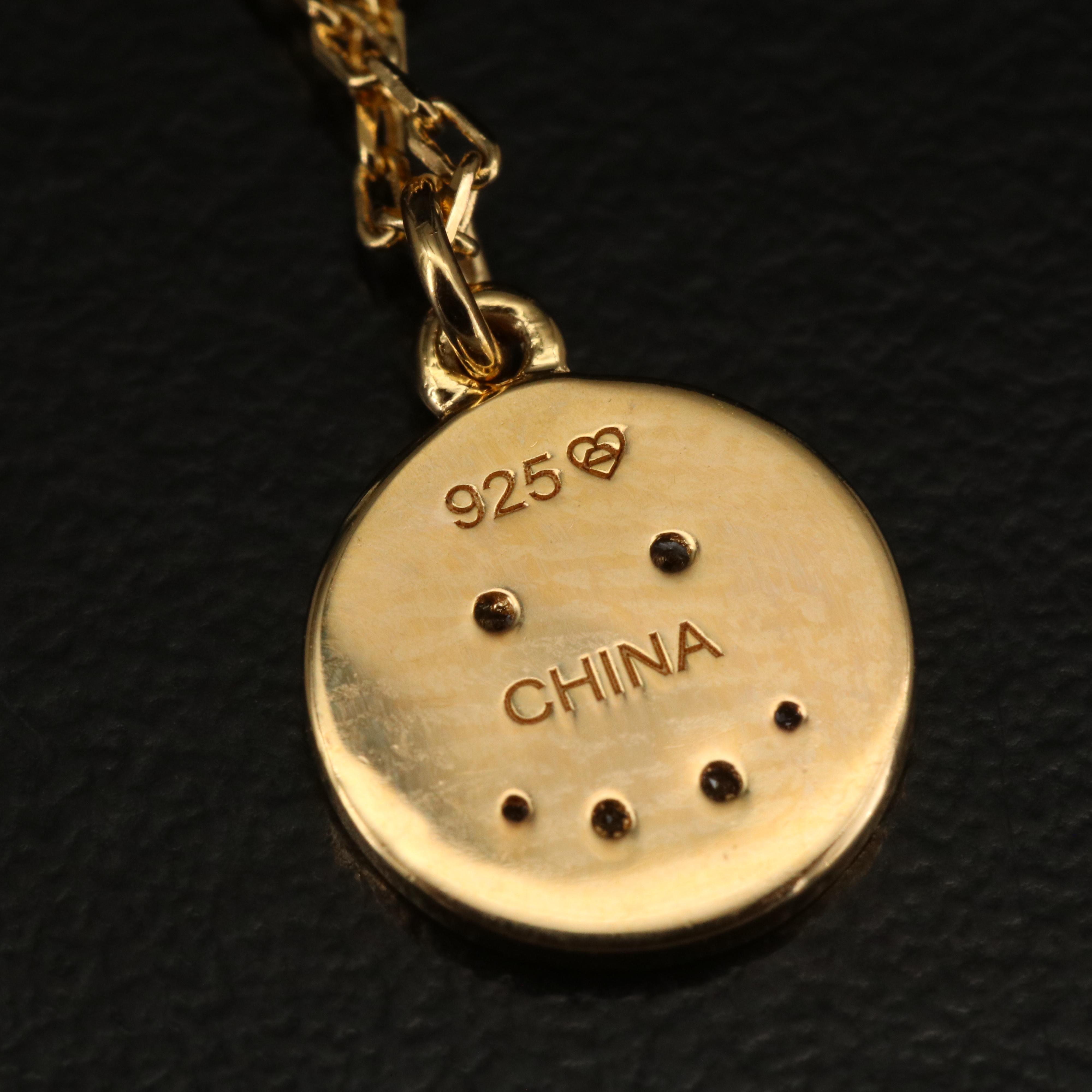 Sterling Diamond "Cheers" and Martini Glass Necklace