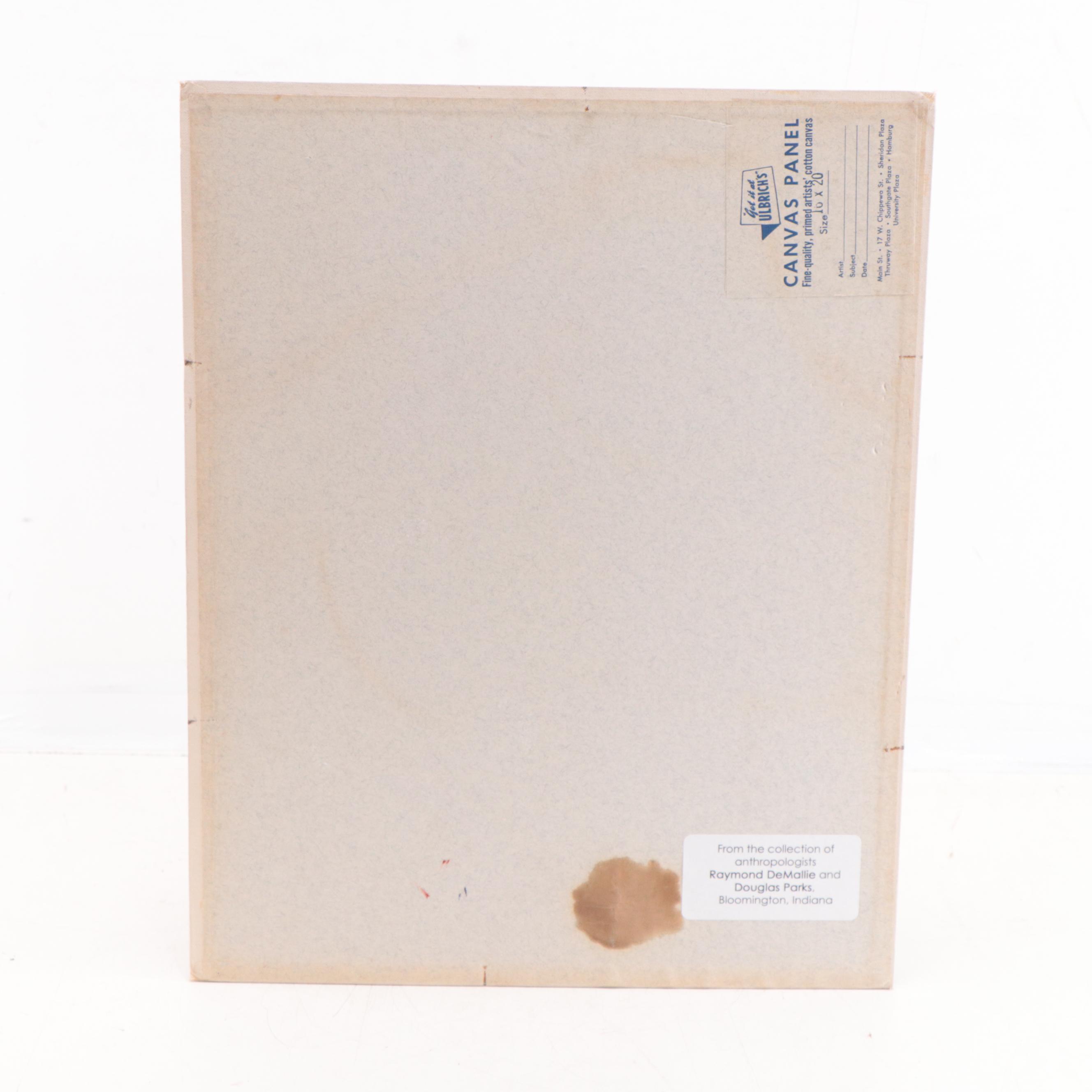 Ramson R. Honahnie Hopi Figurative Acrylic Painting "Ram Dancer"