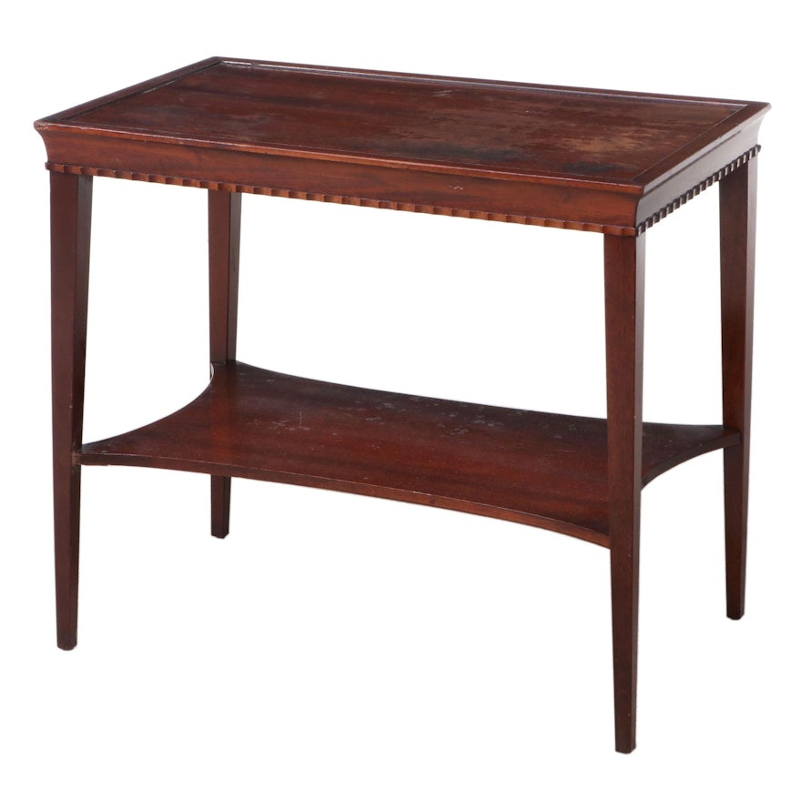 Hepplewhite Style Tiered Mahogany End Table