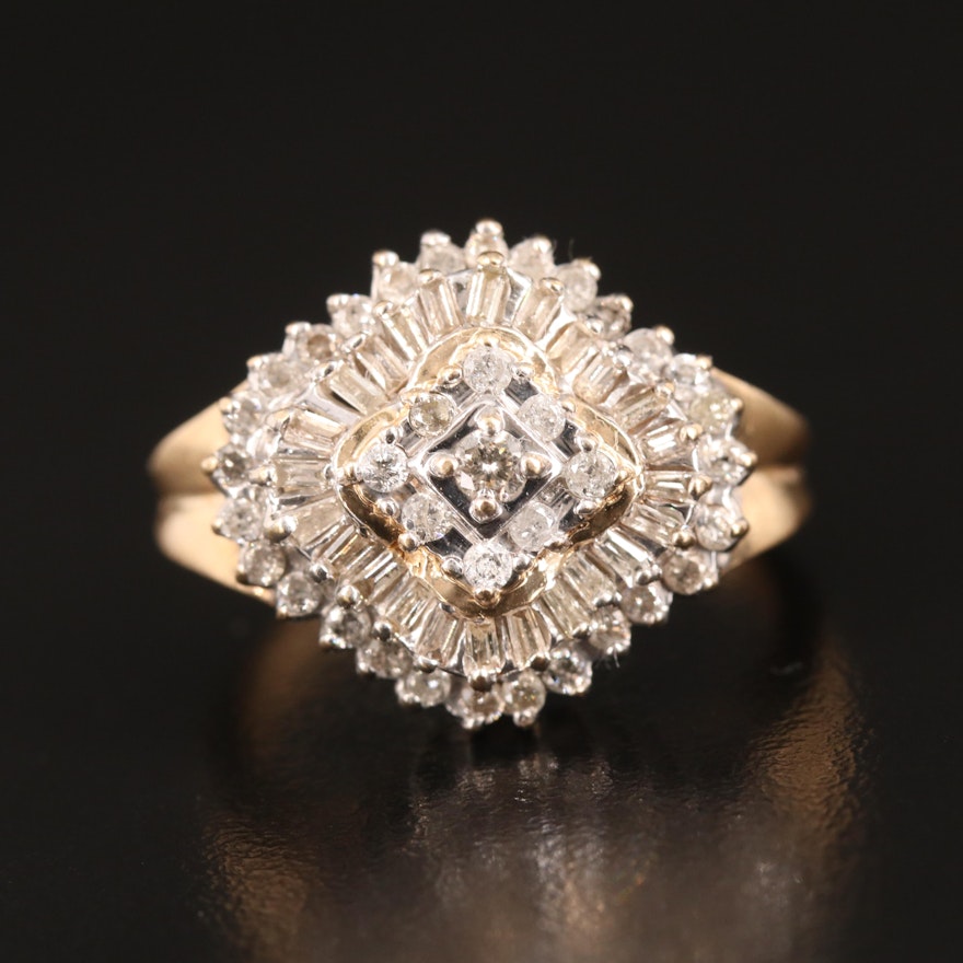 14K 0.96 CTW Diamond Ring