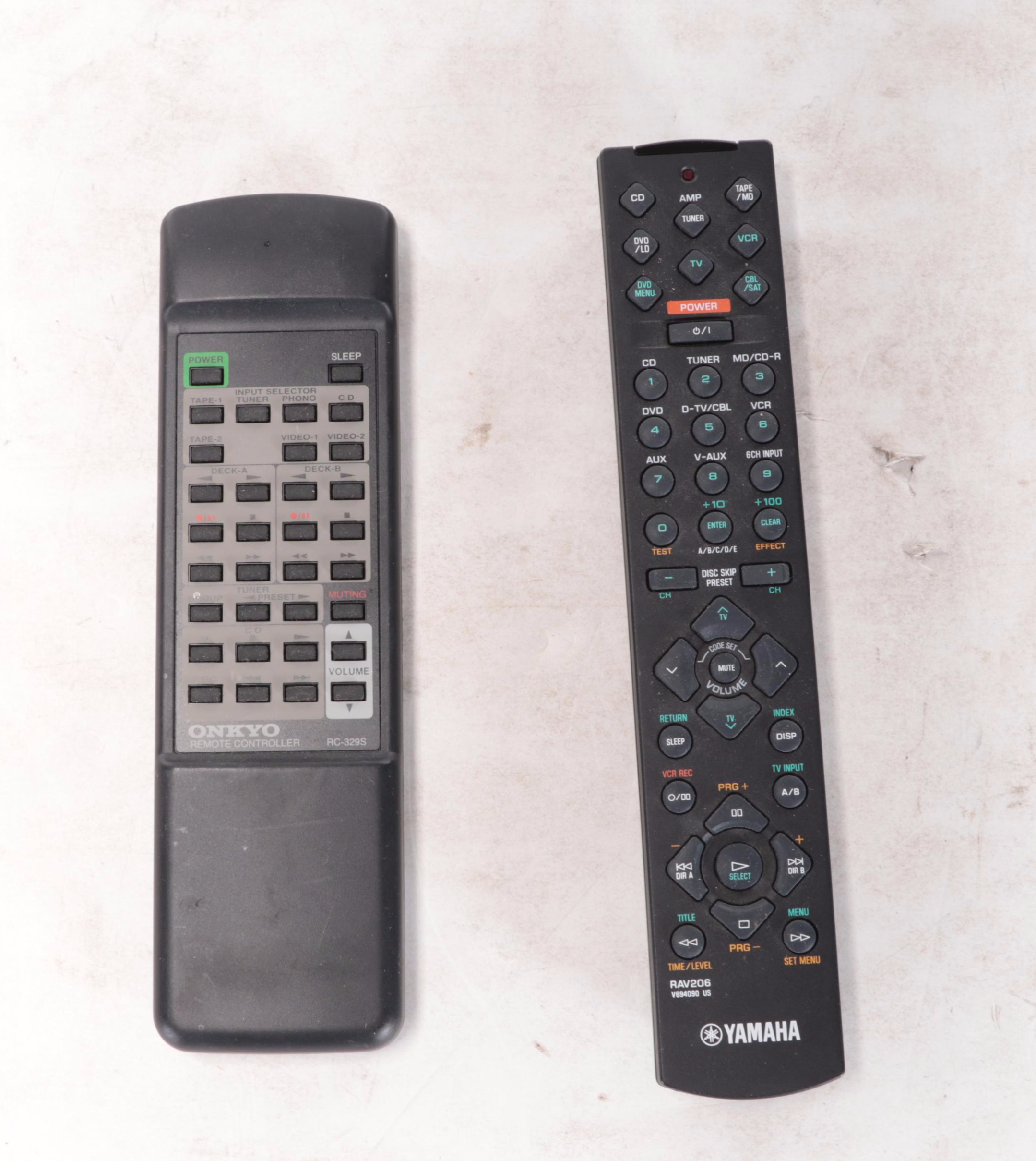 Onkyo A-RV400 Amplifier with Yamaha CD Player and Polk Audio Speakers