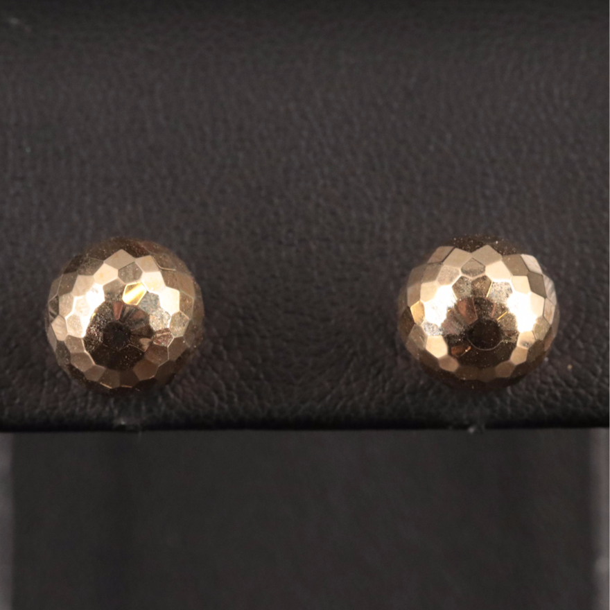 14K Ball Stud Earrings