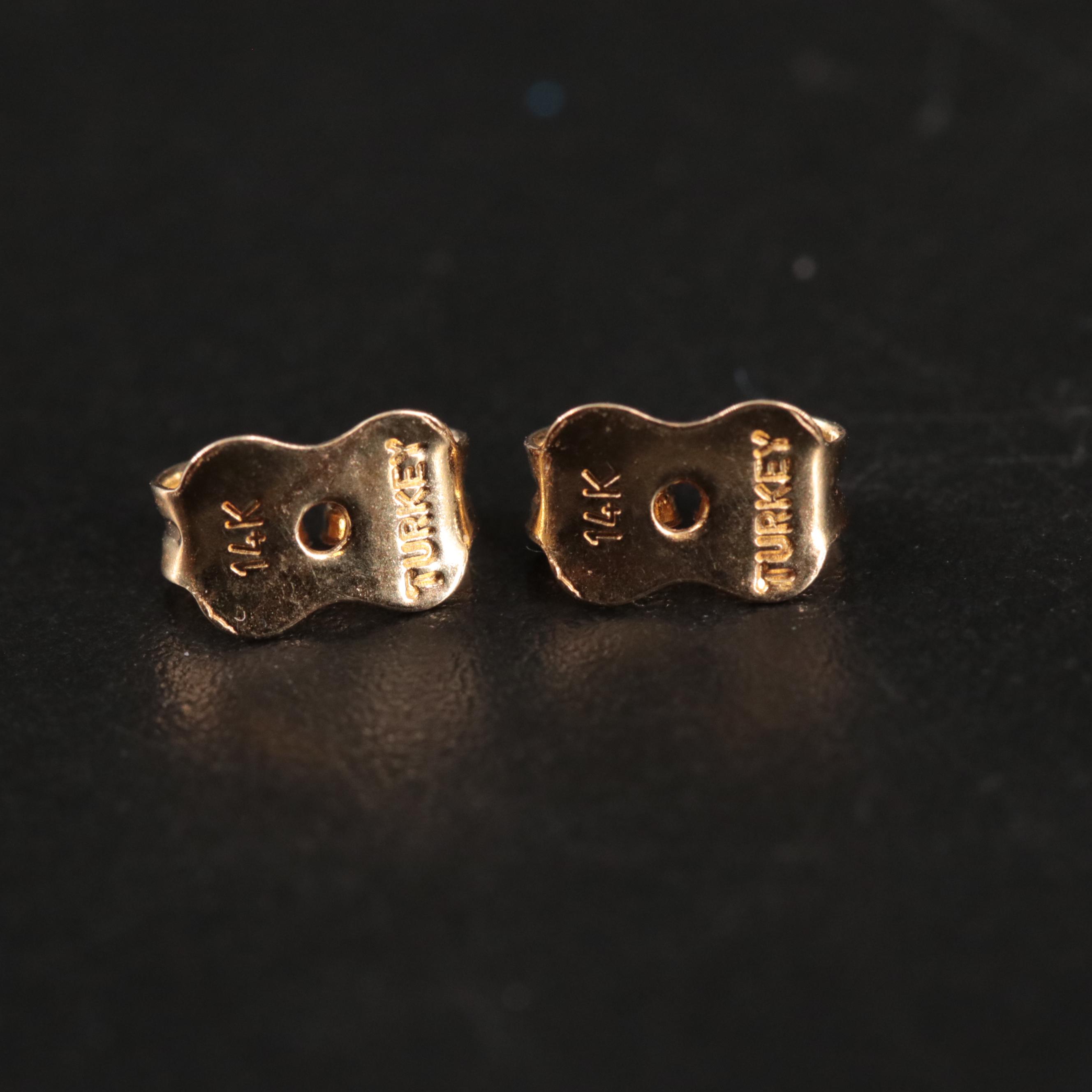 14K Ball Stud Earrings