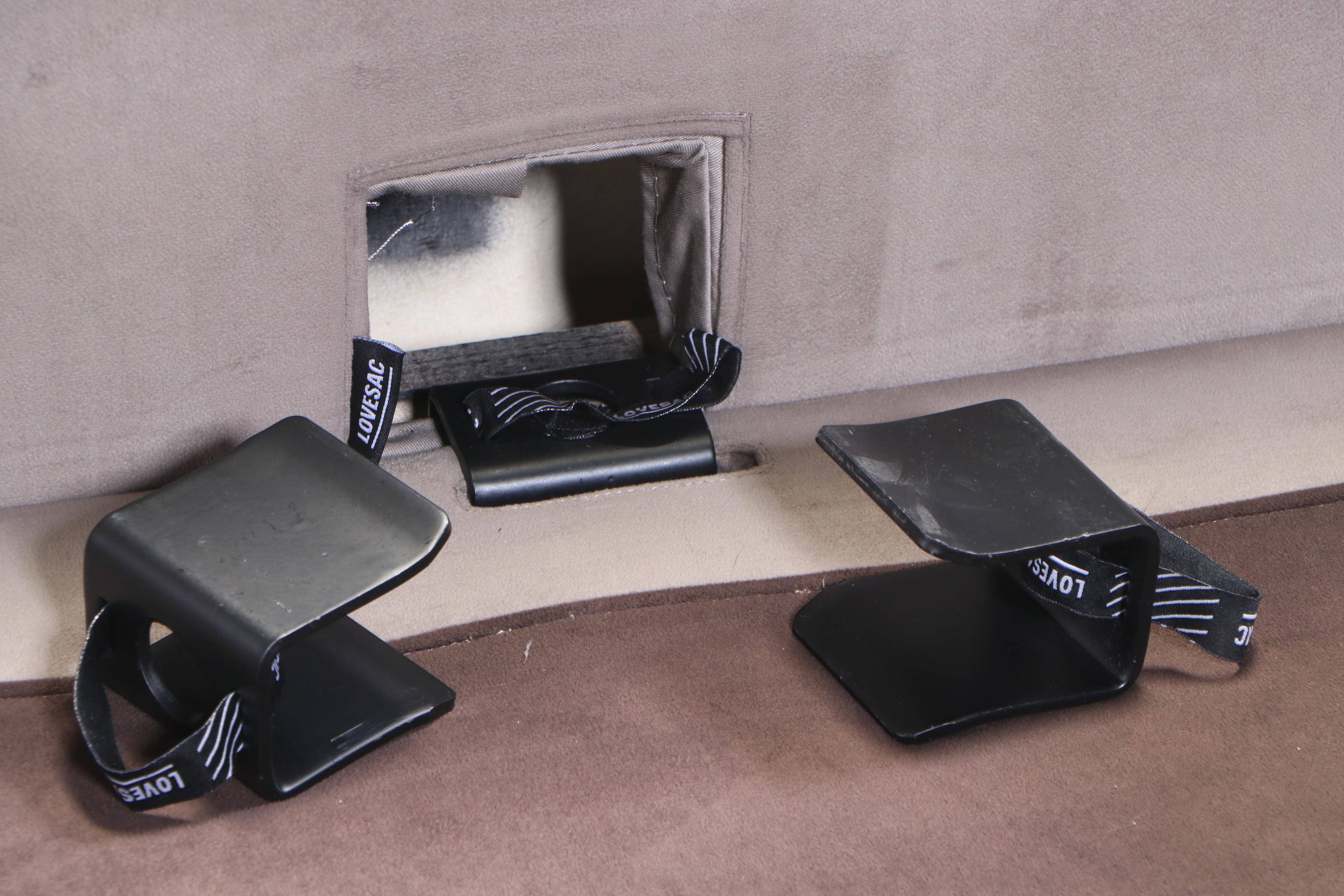 Lovesac Sectional Seating Group with Walnut Serving Accessories