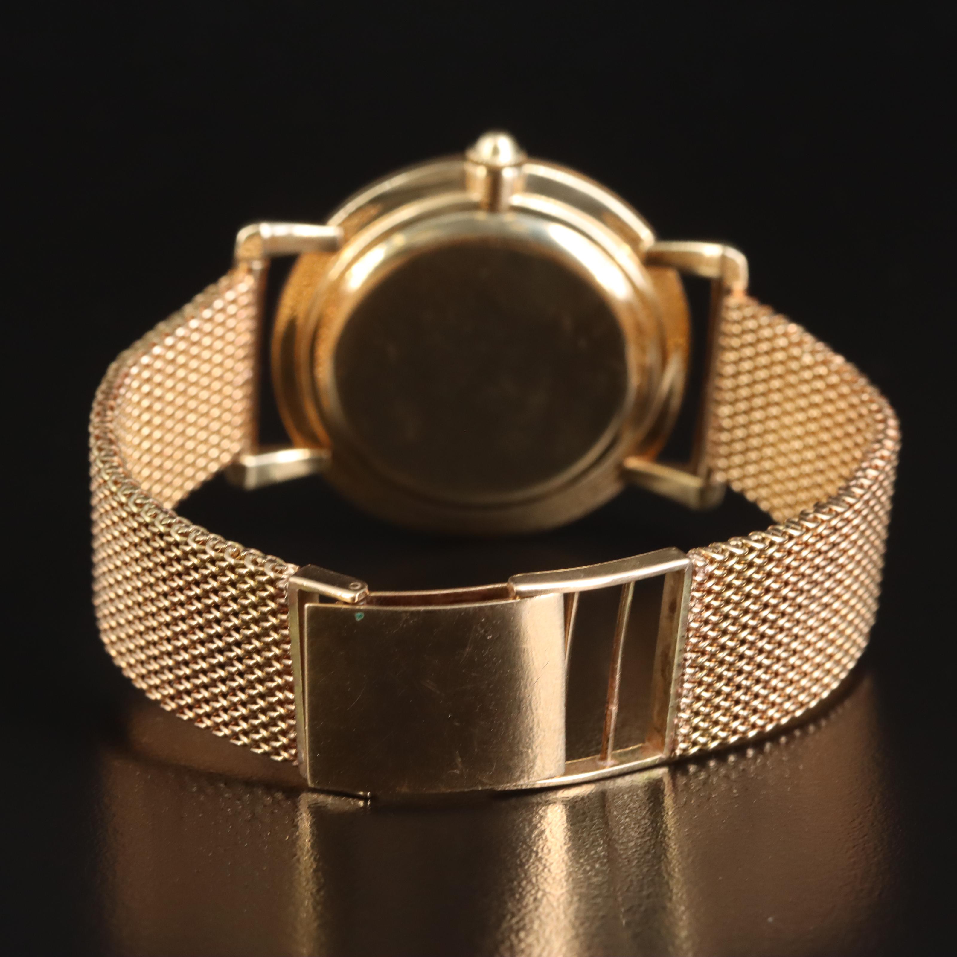 14K Lord Elgin Shockmaster Diamond Dial Watch