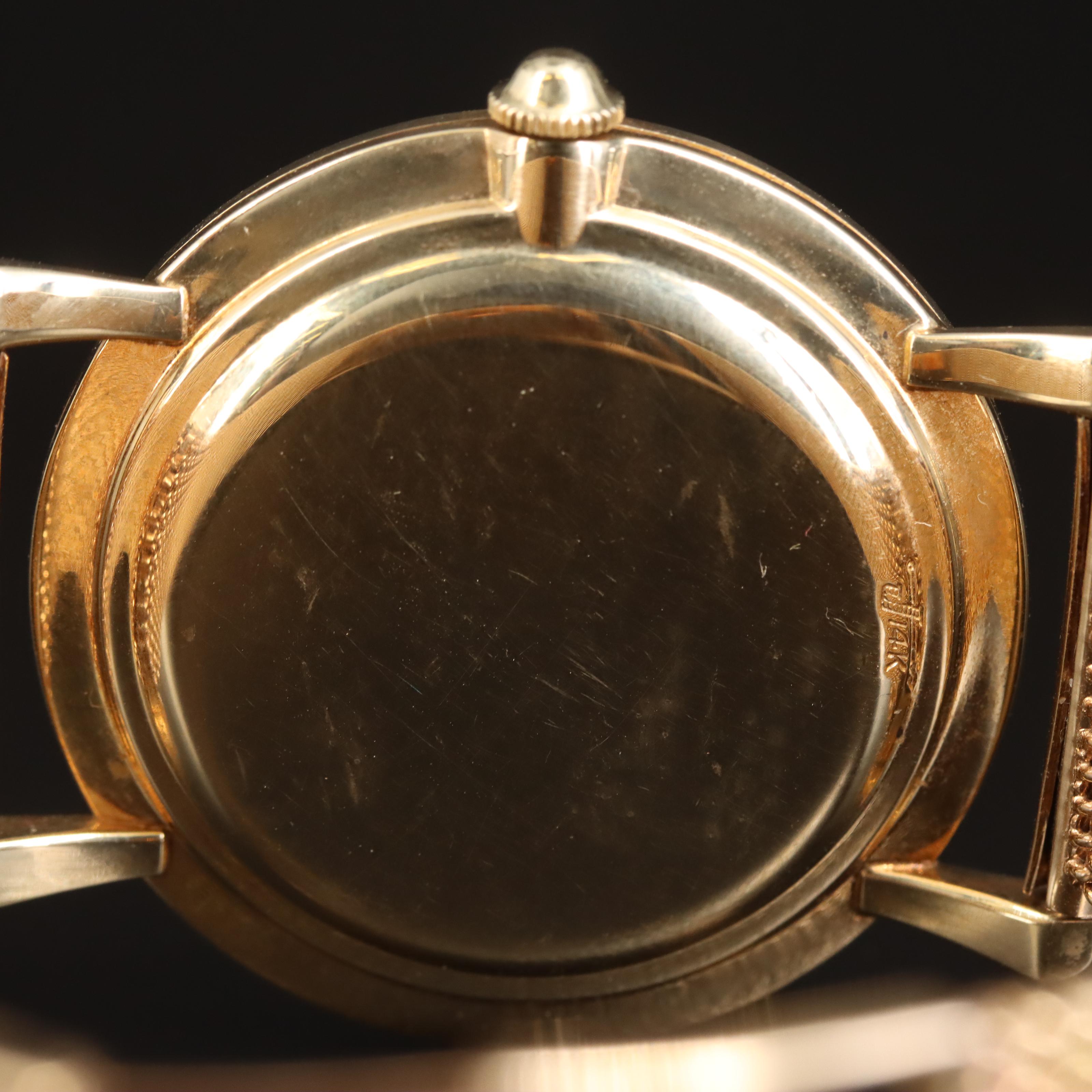 14K Lord Elgin Shockmaster Diamond Dial Watch