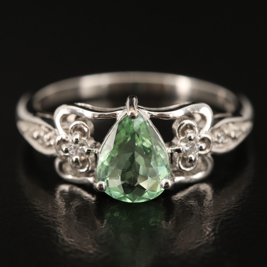 18K Tourmaline and Diamond Ring