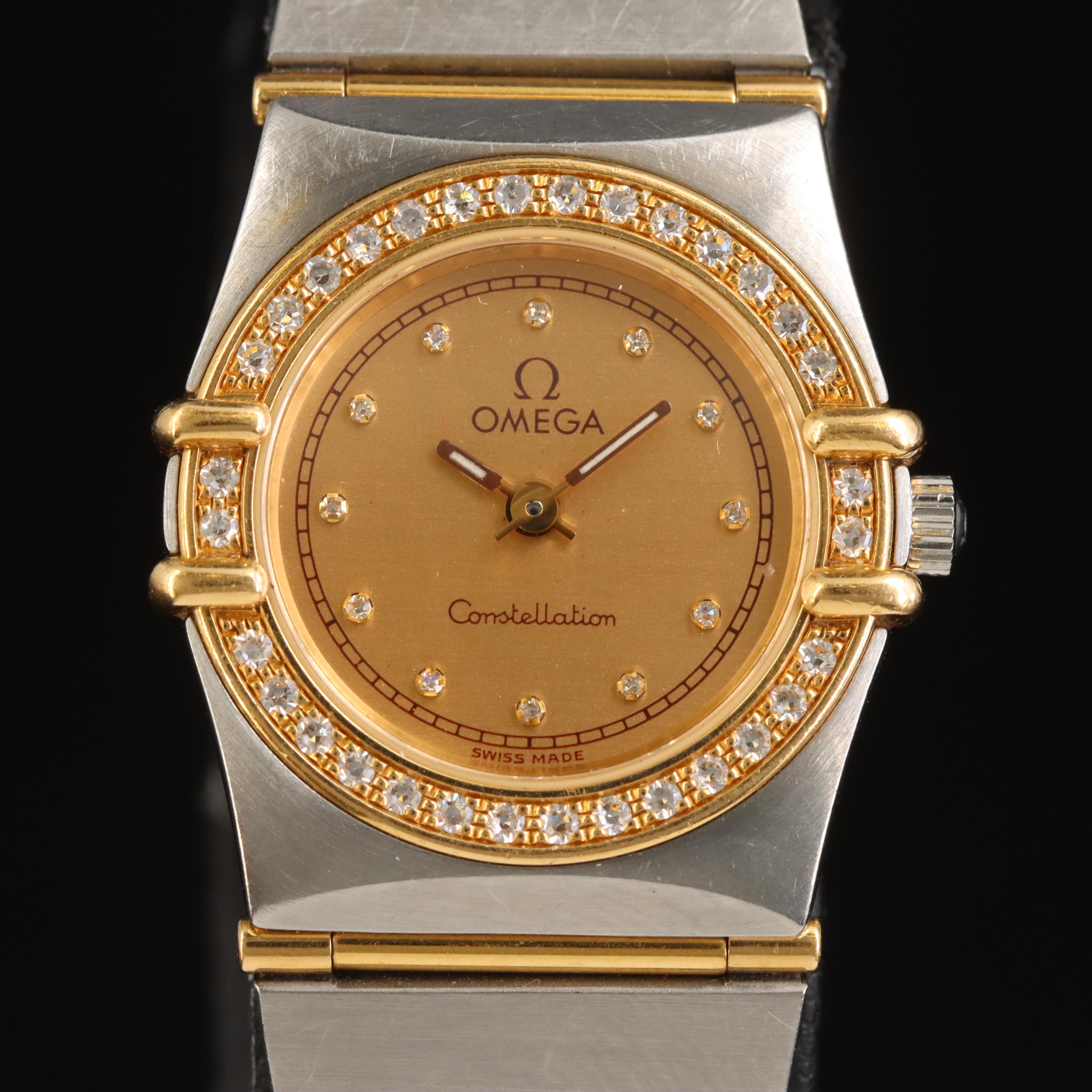 1993 Omega Constellation 18K and Stainless Steel Diamond Watch
