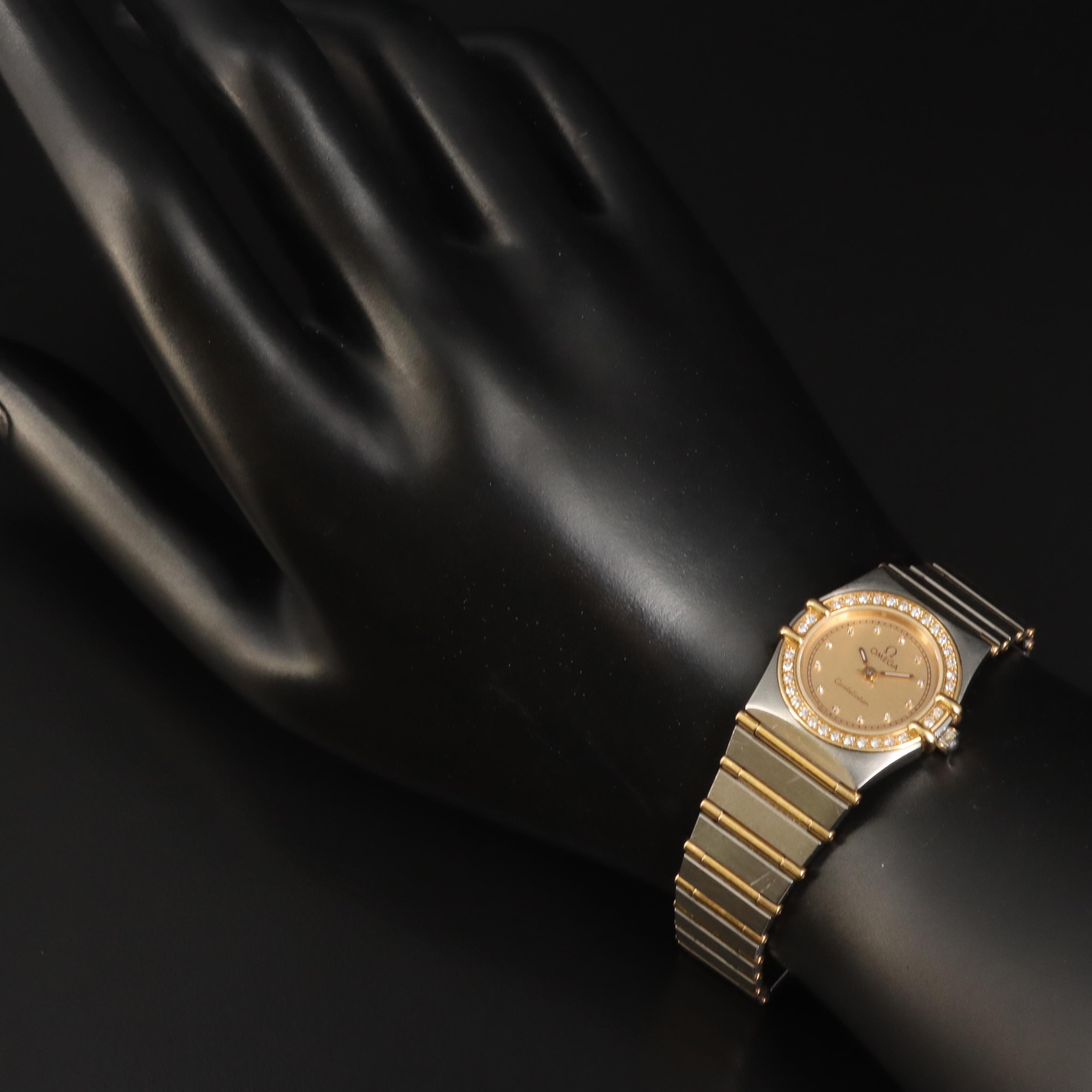 1993 Omega Constellation 18K and Stainless Steel Diamond Watch