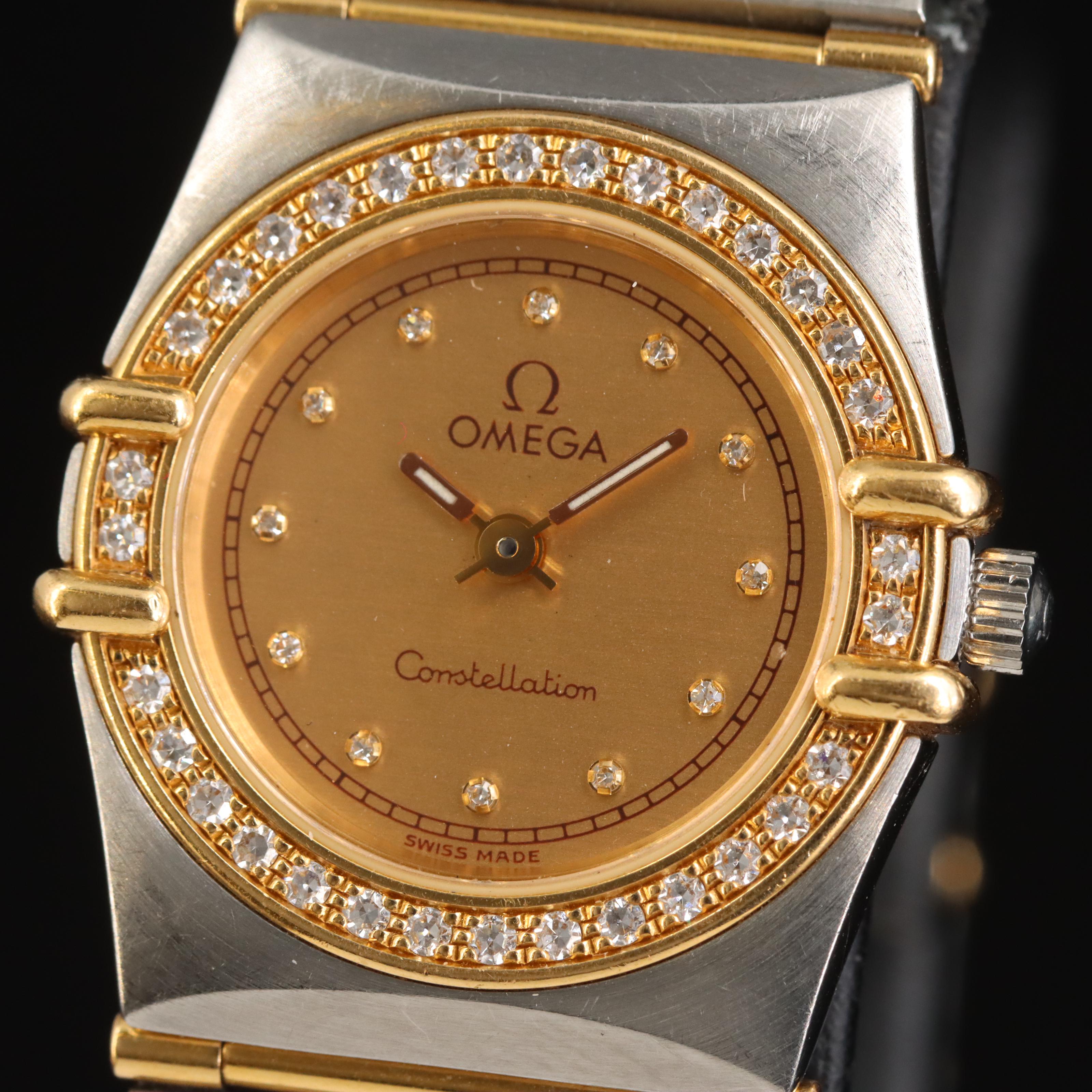 1993 Omega Constellation 18K and Stainless Steel Diamond Watch