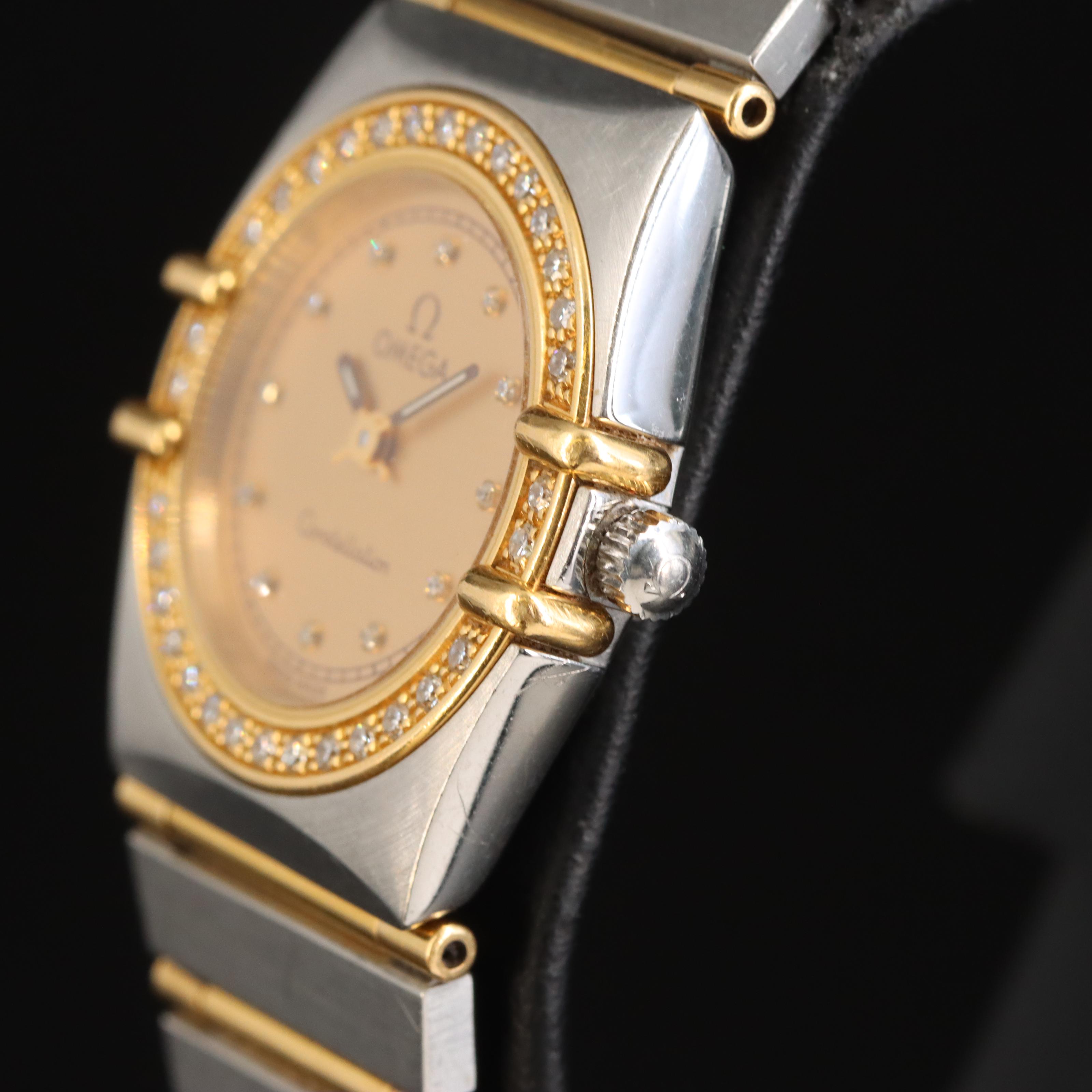 1993 Omega Constellation 18K and Stainless Steel Diamond Watch