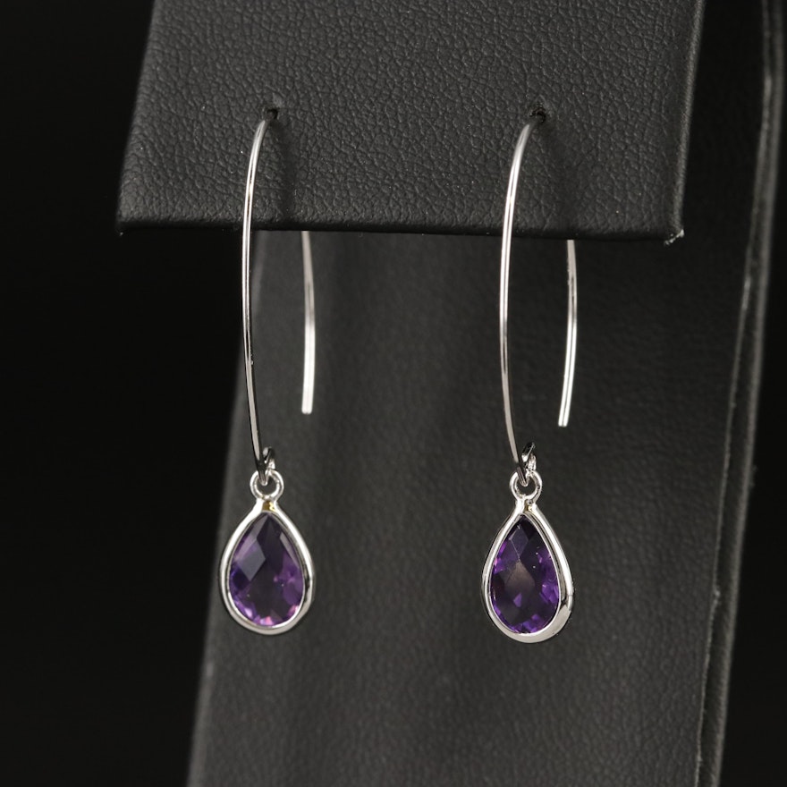 Sterling Amethyst Earrings