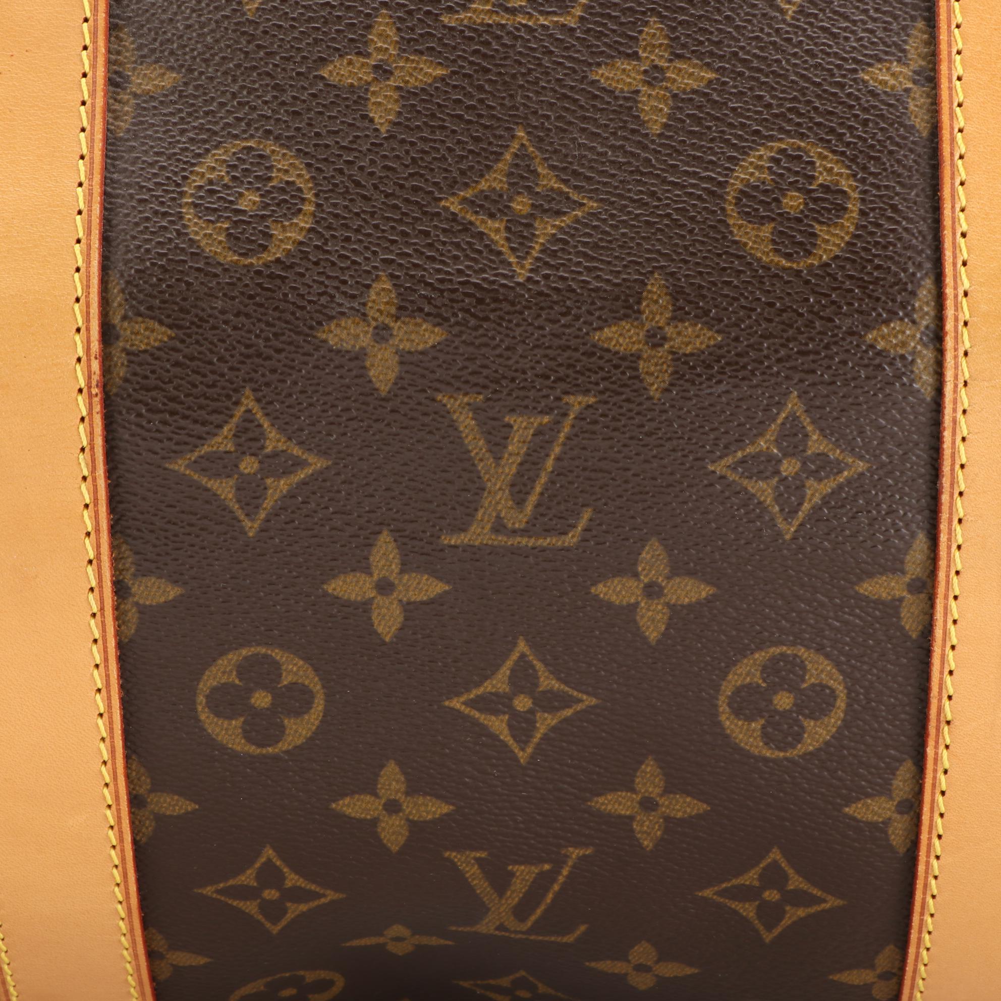 Louis Vuitton Keepall 60 Bandoulière in Monogram Canvas and Vachetta Leather
