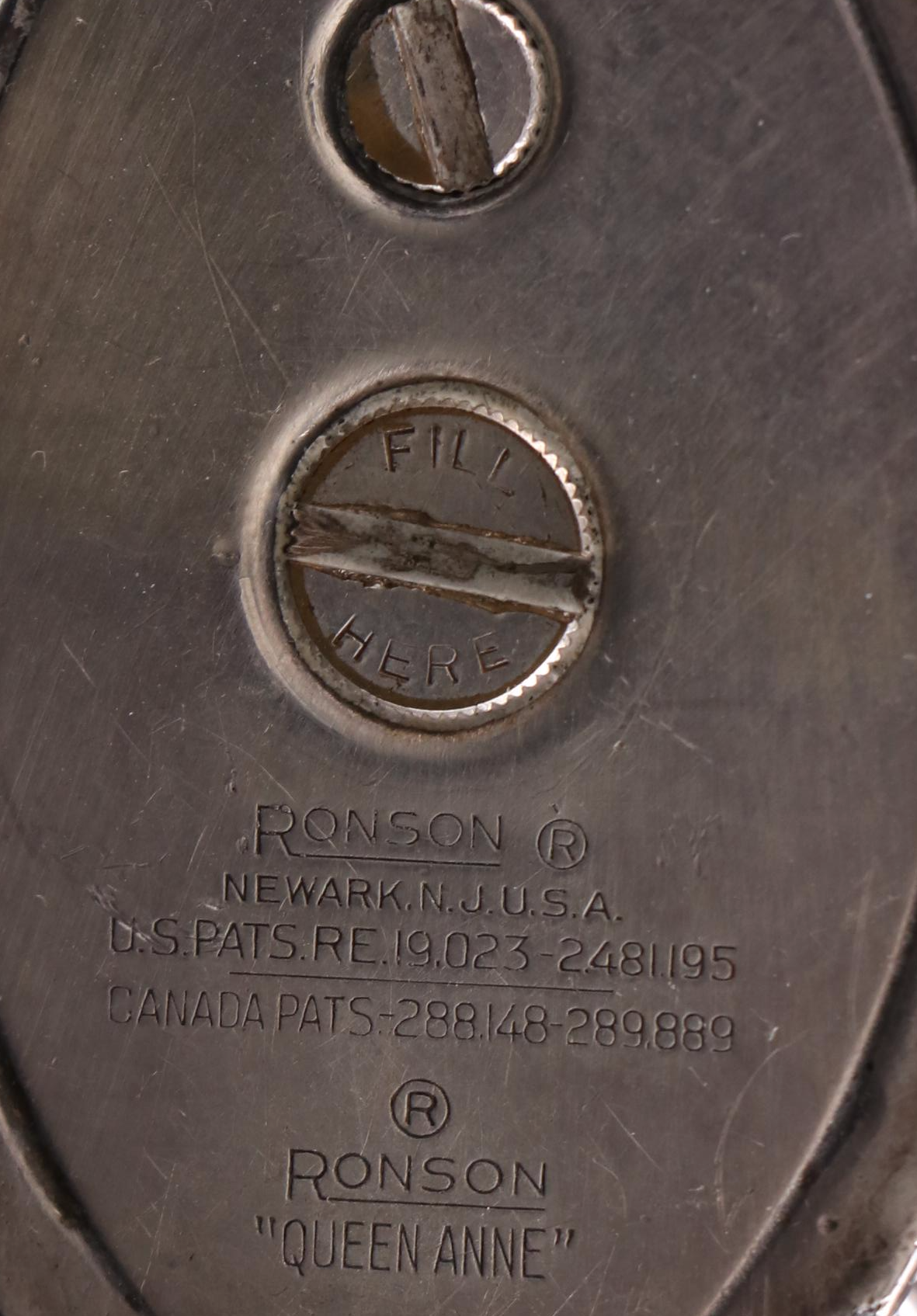 Empire Weighted Sterling Silver Lighter with Ronson "Queen Anne" Metal Lighter