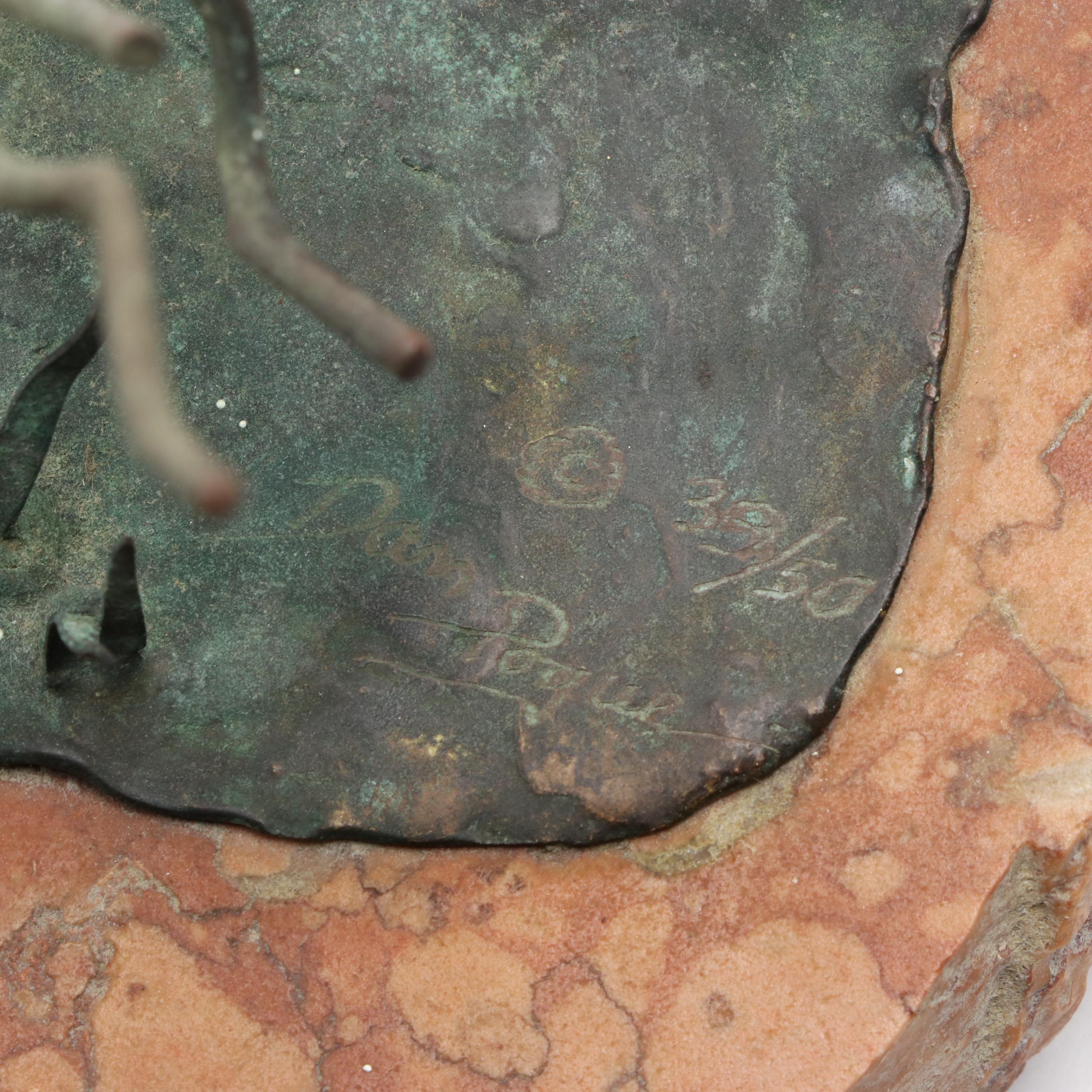 Dan Pogue Bronze Sculpture of Geese, Late 20th Century