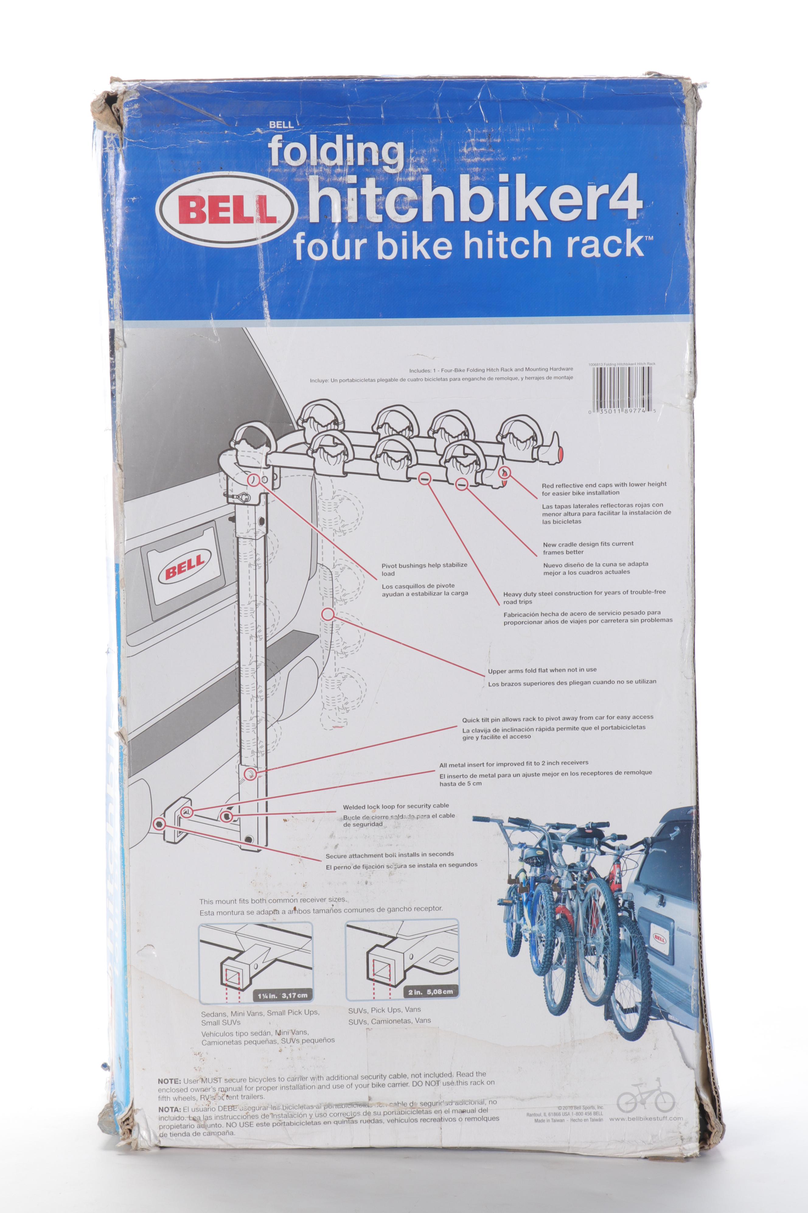 Bell Folding Four Bike Hitch Rack