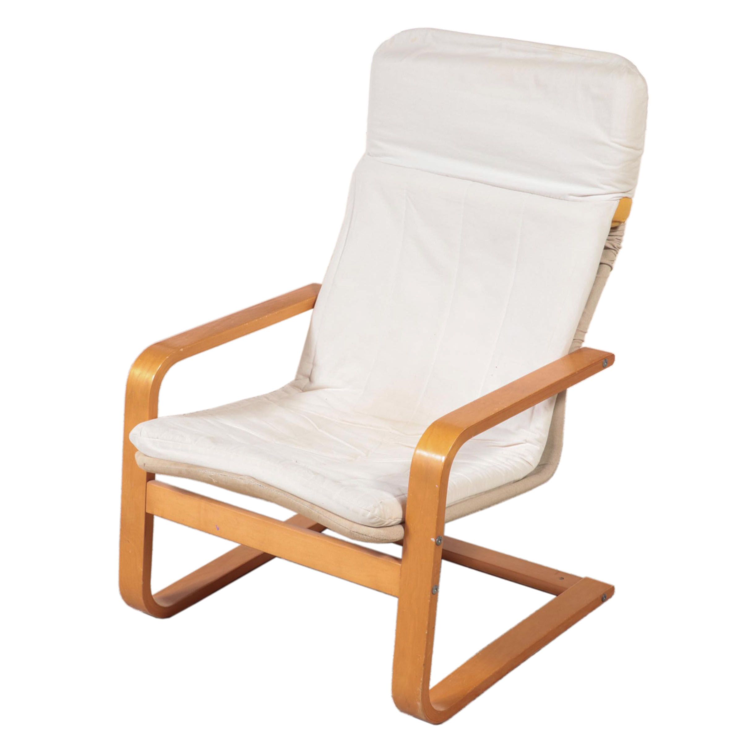 Modernist Style Laminated Wood Cantilevered Rocker