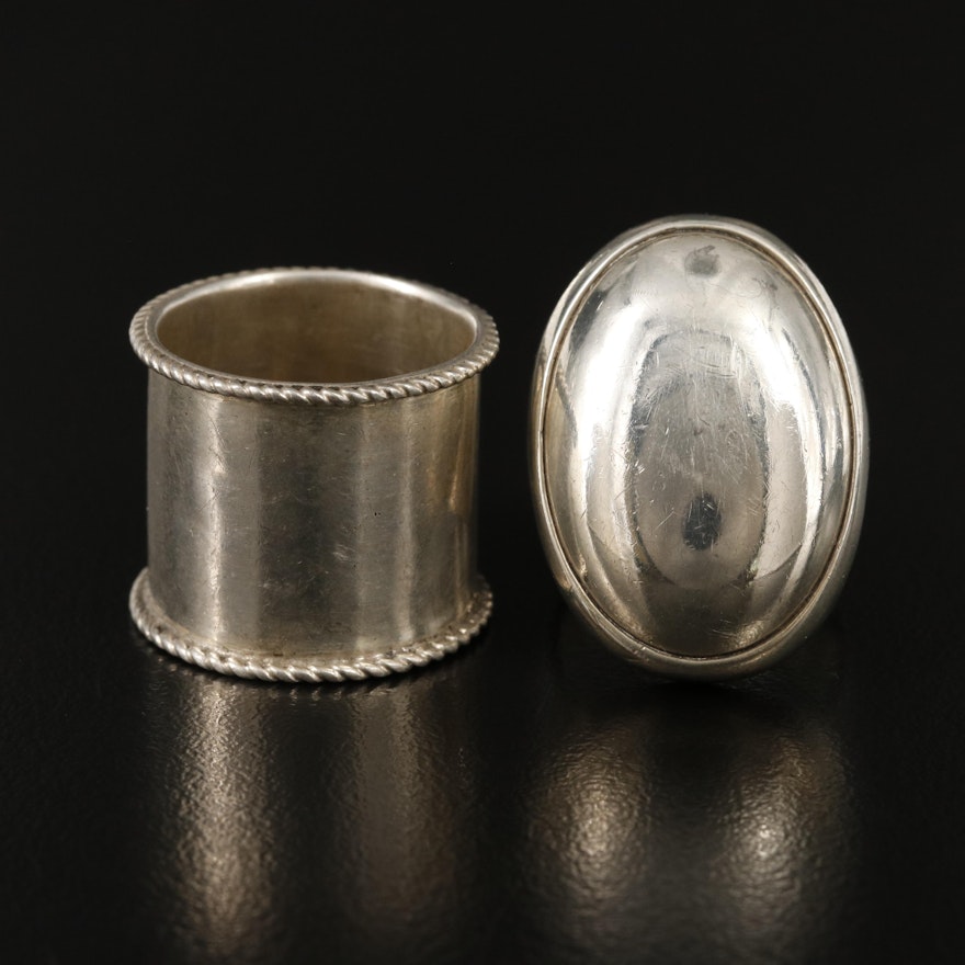 Sterling Wide Band and Ring