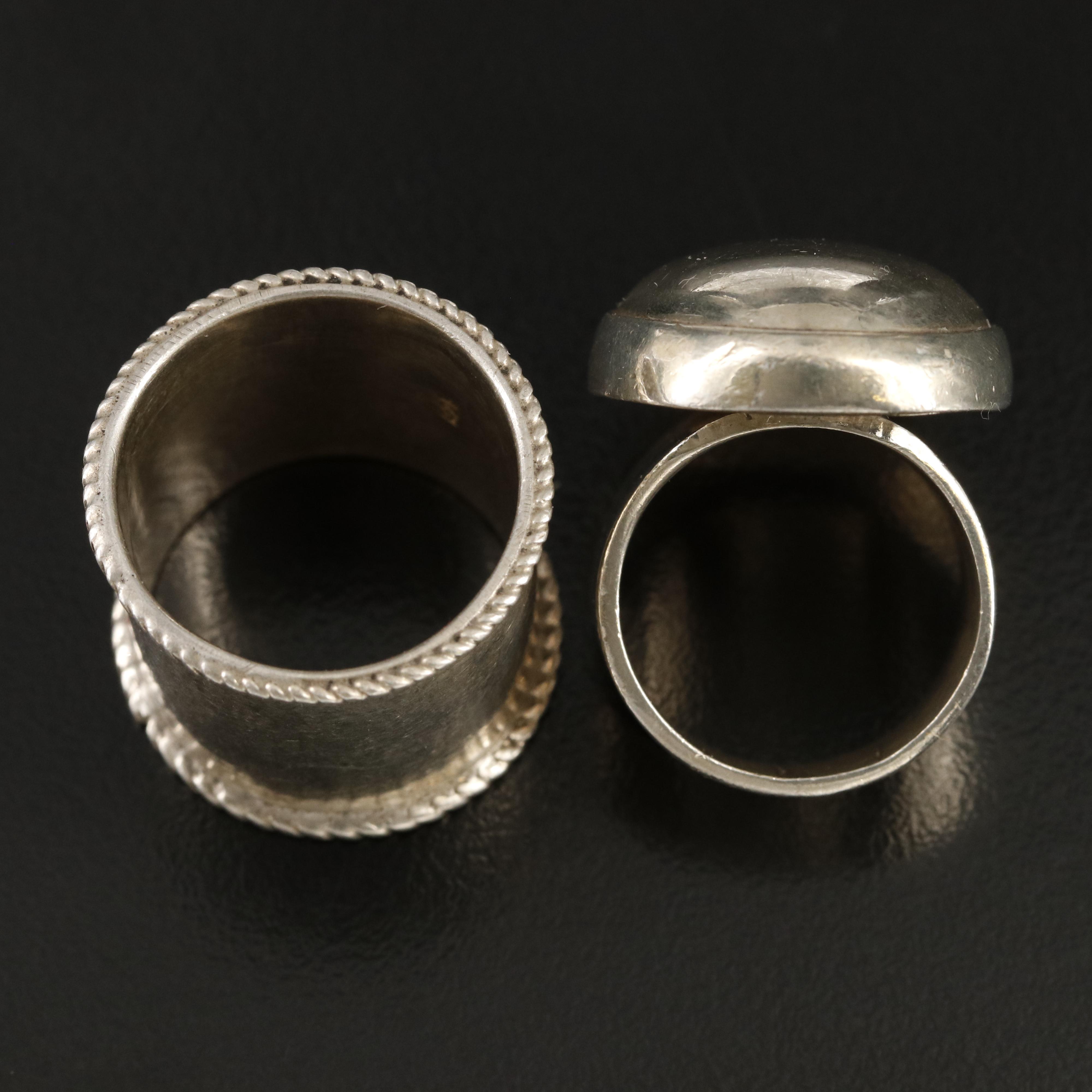 Sterling Wide Band and Ring