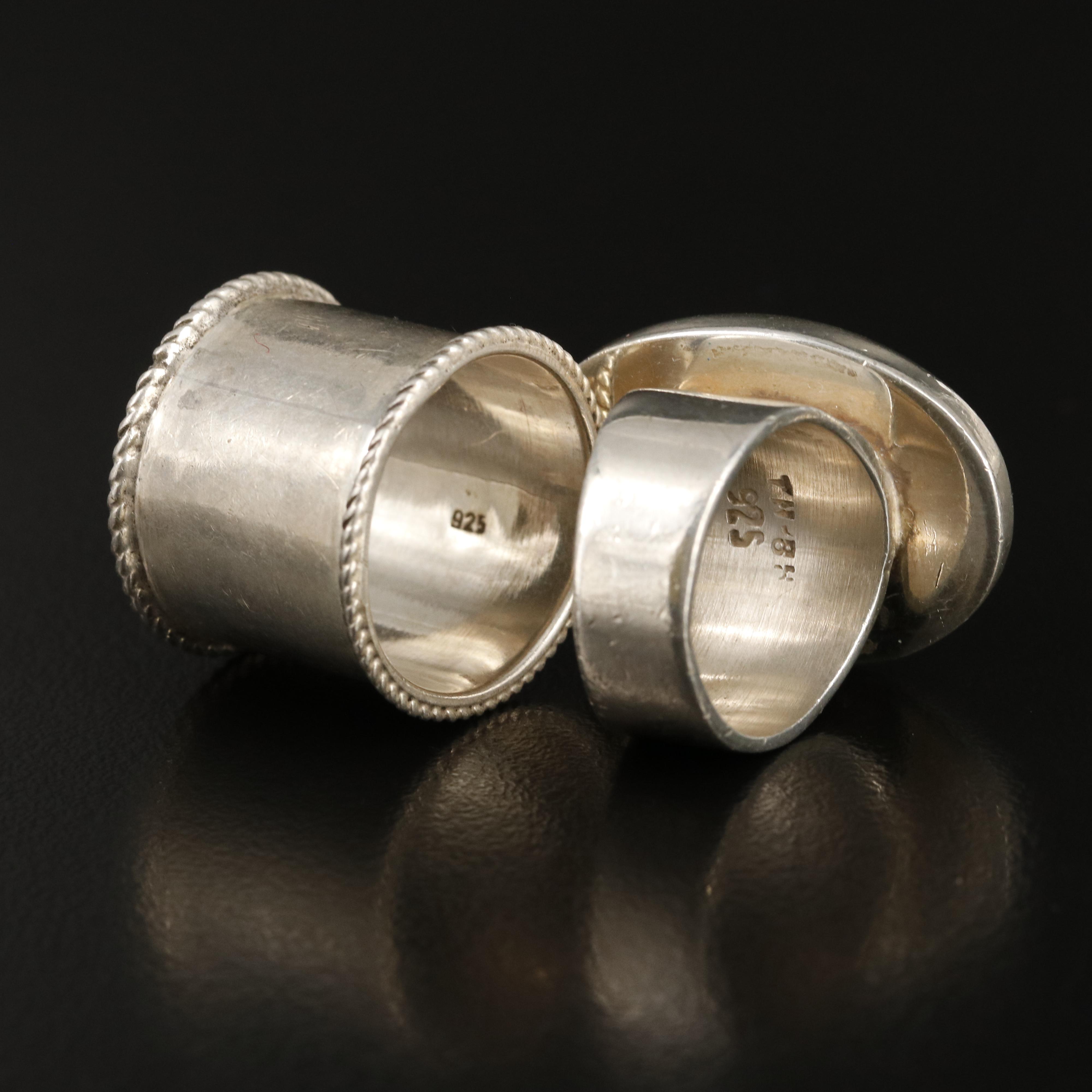 Sterling Wide Band and Ring