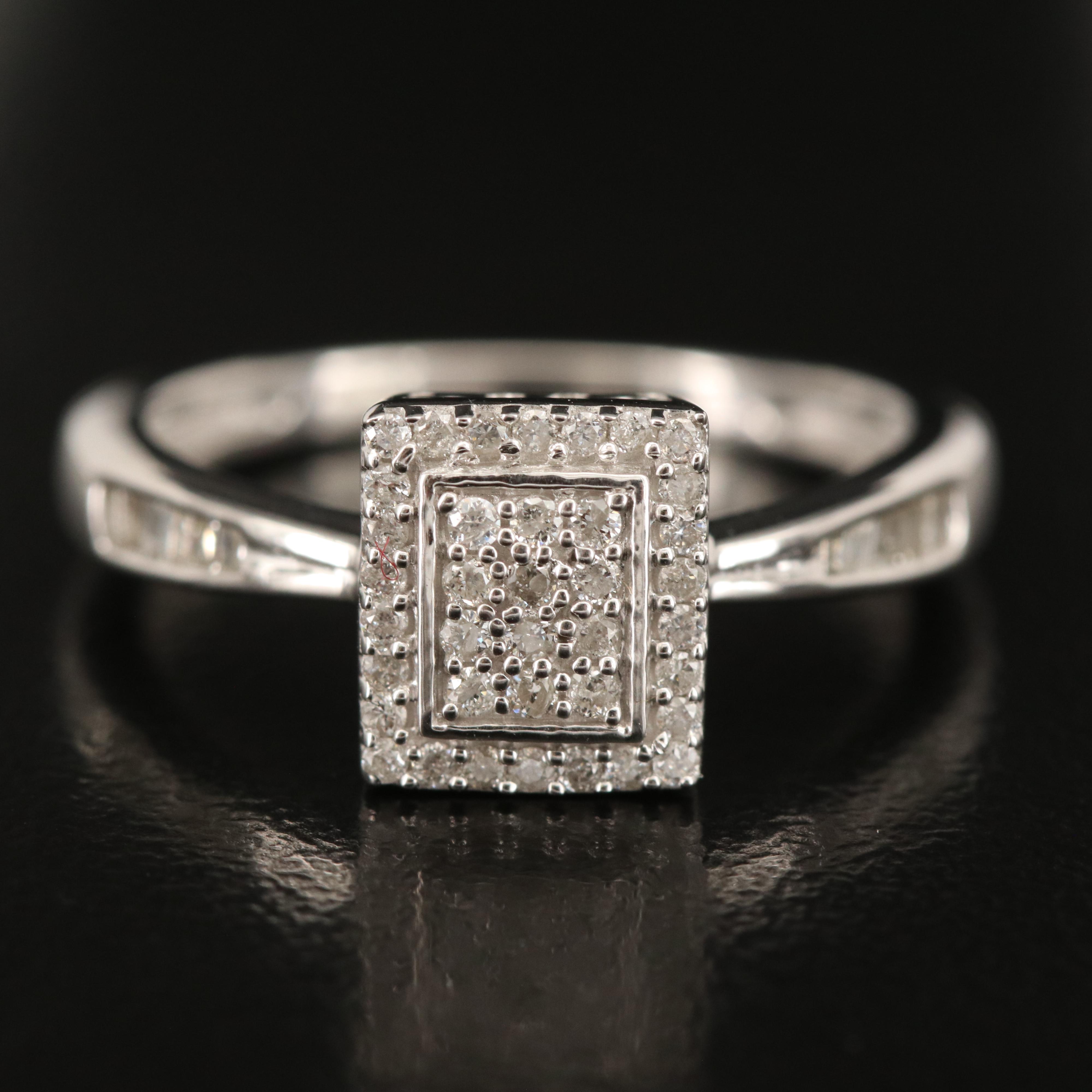 Sterling Diamond Ring