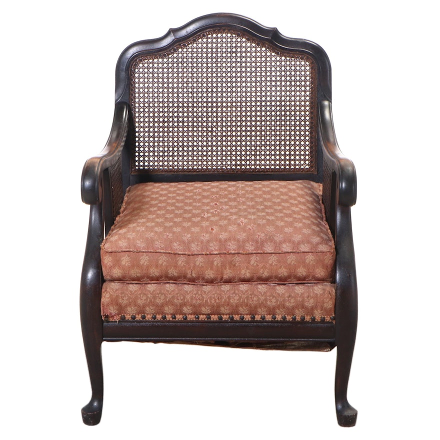 Queen Anne Style Hardwood Armchair, Early 20th Century