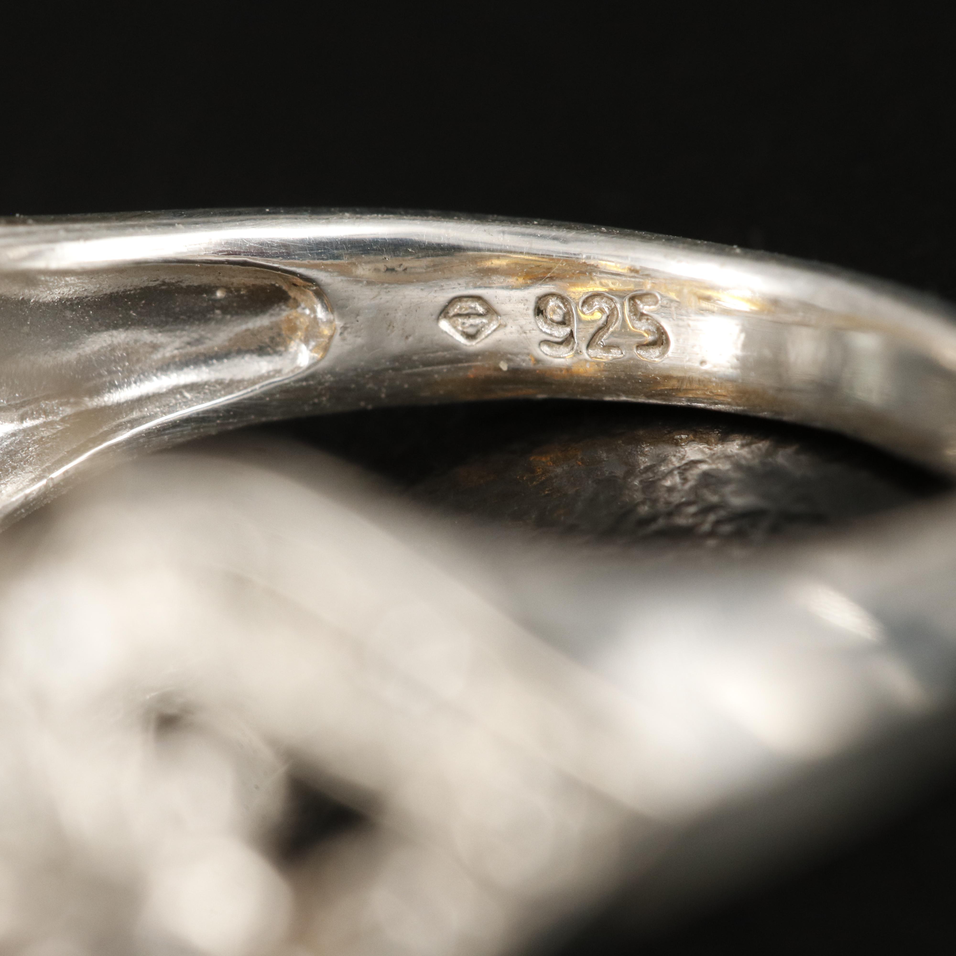 Sterling Citrine and Diamond Flower Ring