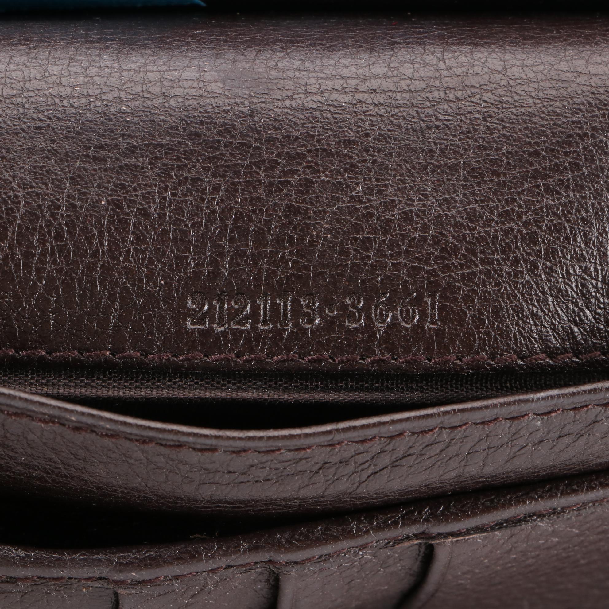 Gucci G-Clasp Continental Wallet in GG Canvas and Leather