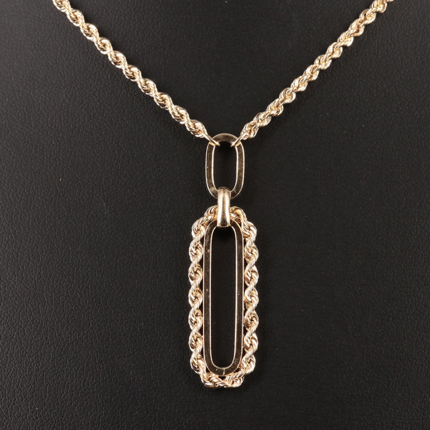 10K Rope Chain Lariat Necklace