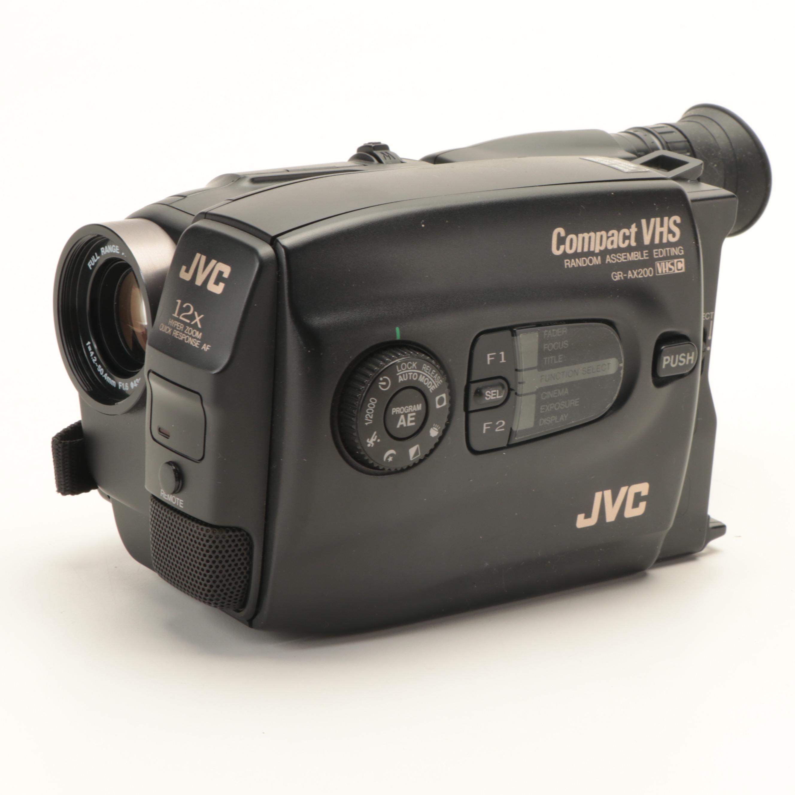 JVC VHS Camcorder with Sony Handycam Digital Camcorder
