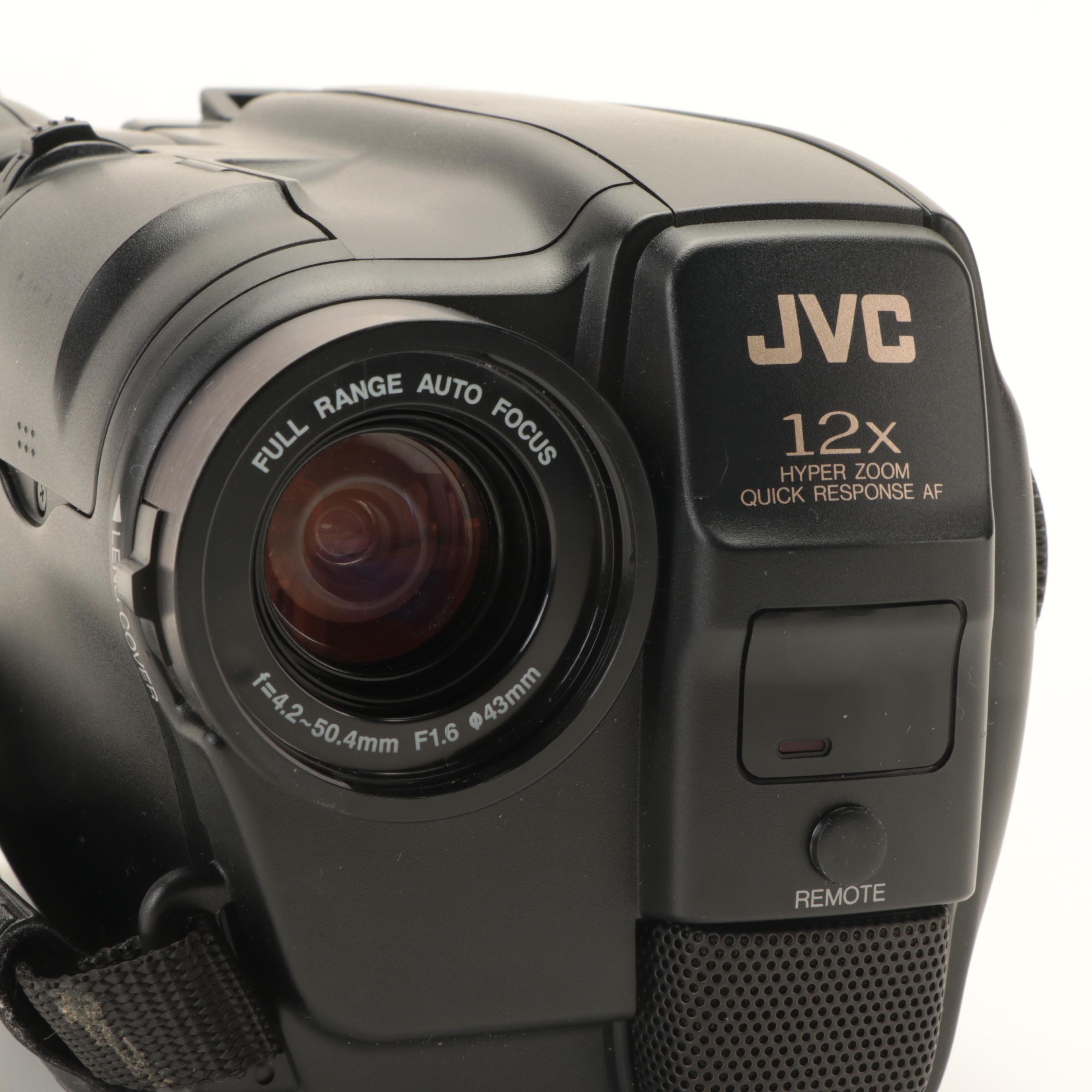 JVC VHS Camcorder with Sony Handycam Digital Camcorder