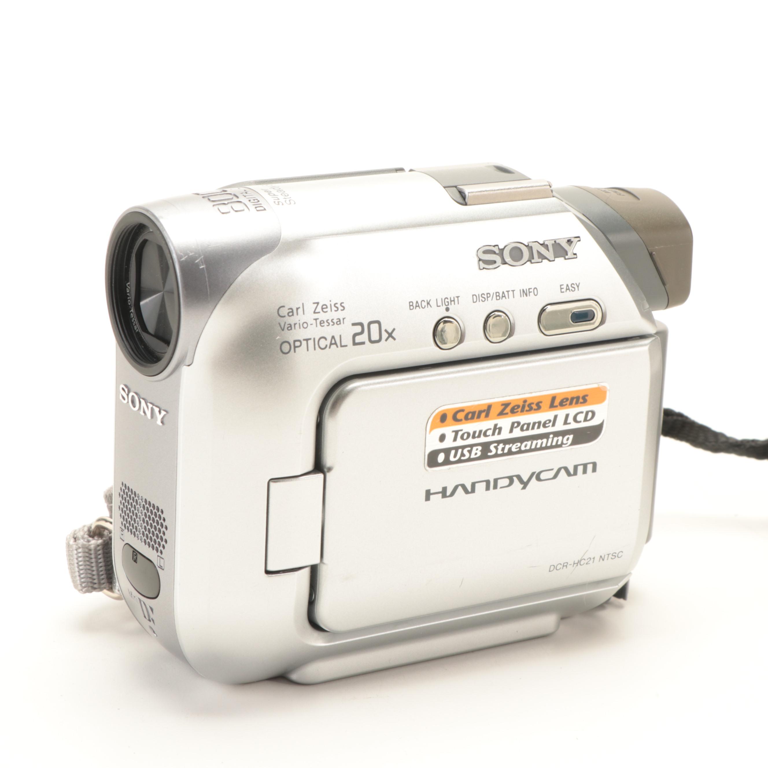 JVC VHS Camcorder with Sony Handycam Digital Camcorder