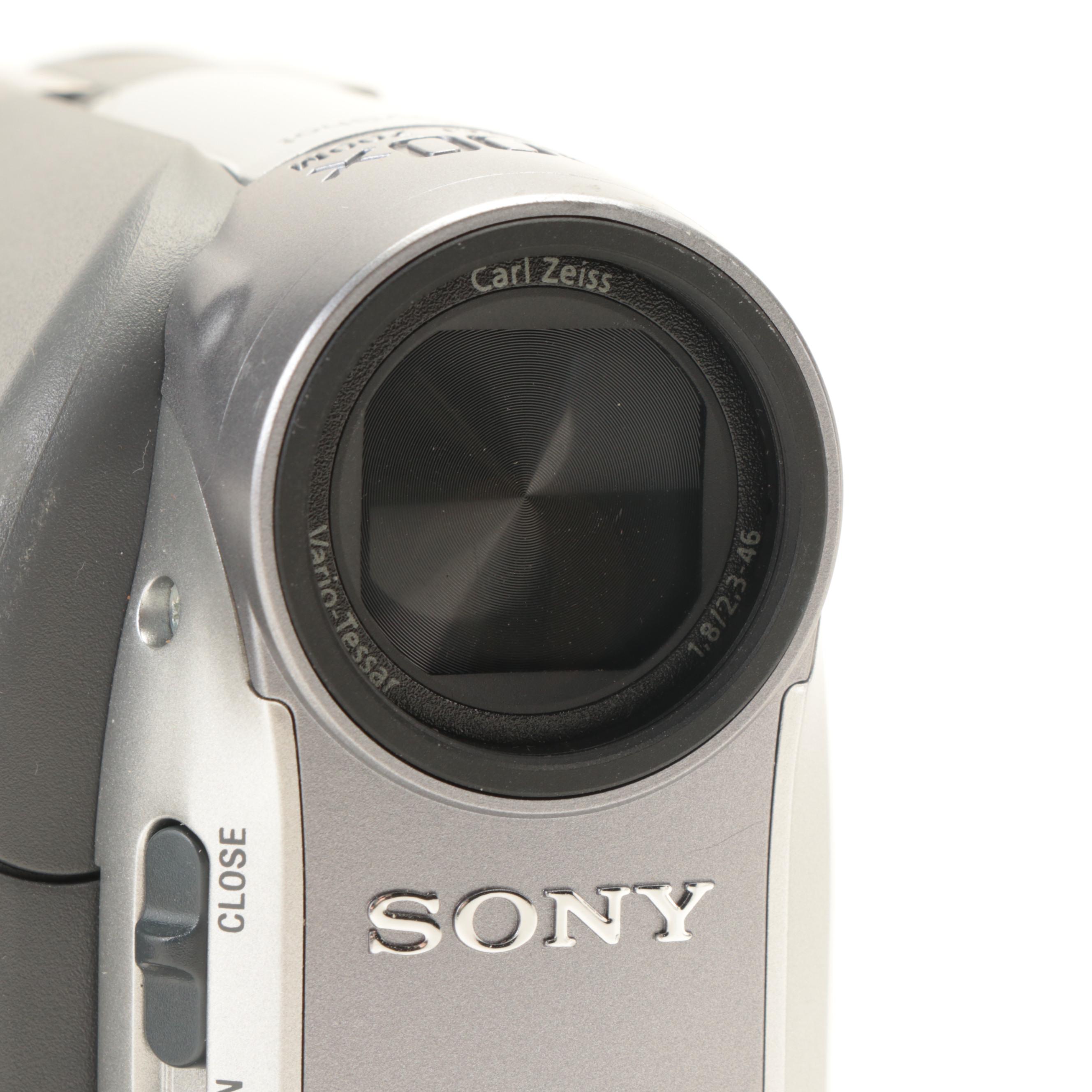 JVC VHS Camcorder with Sony Handycam Digital Camcorder