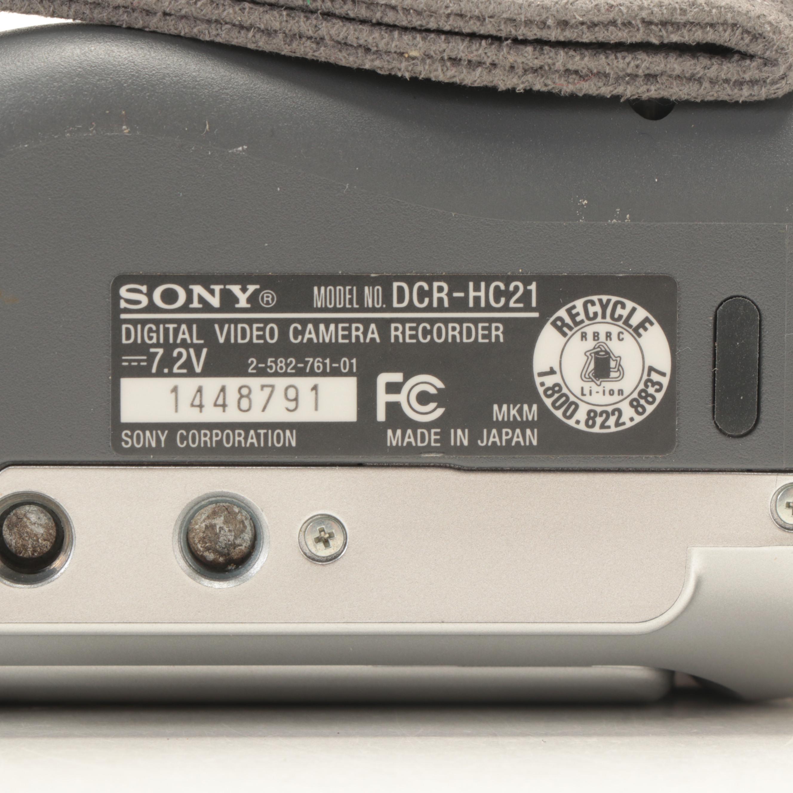 JVC VHS Camcorder with Sony Handycam Digital Camcorder