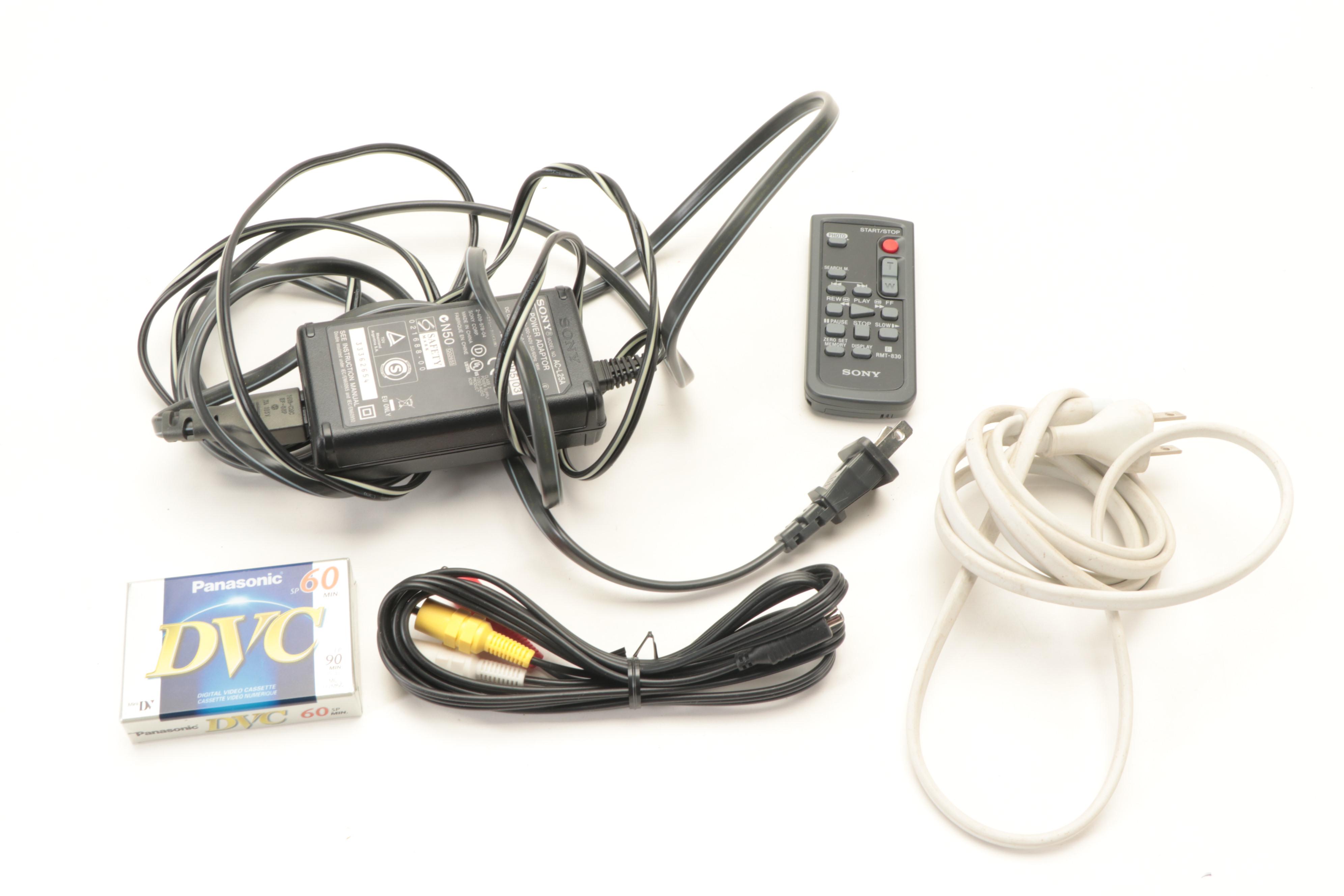 JVC VHS Camcorder with Sony Handycam Digital Camcorder