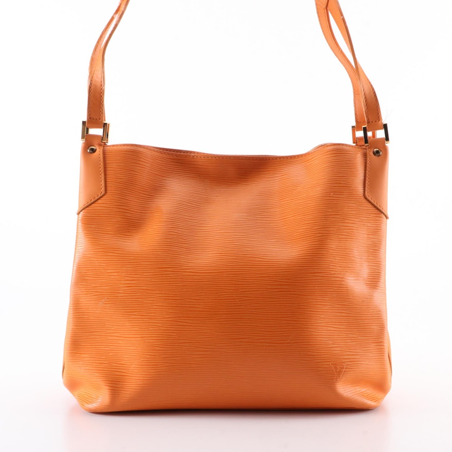 Louis Vuitton Mandara MM Shoulder Bag in Mandarin Epi and Smooth Leather