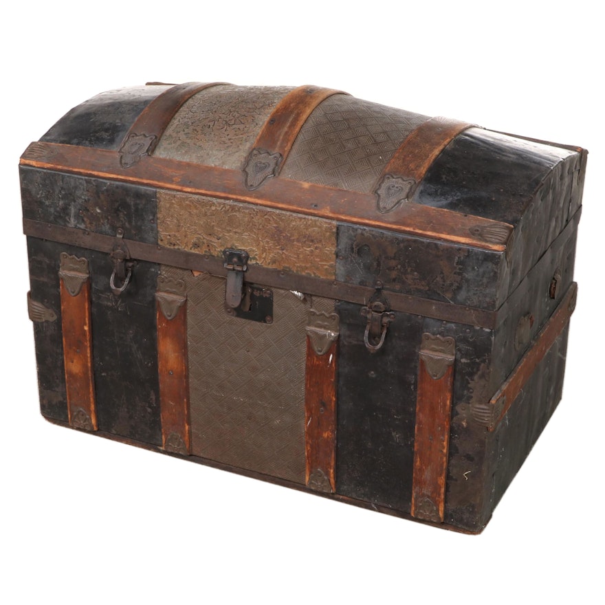Victorian Domed Trunk, Late 19th Century