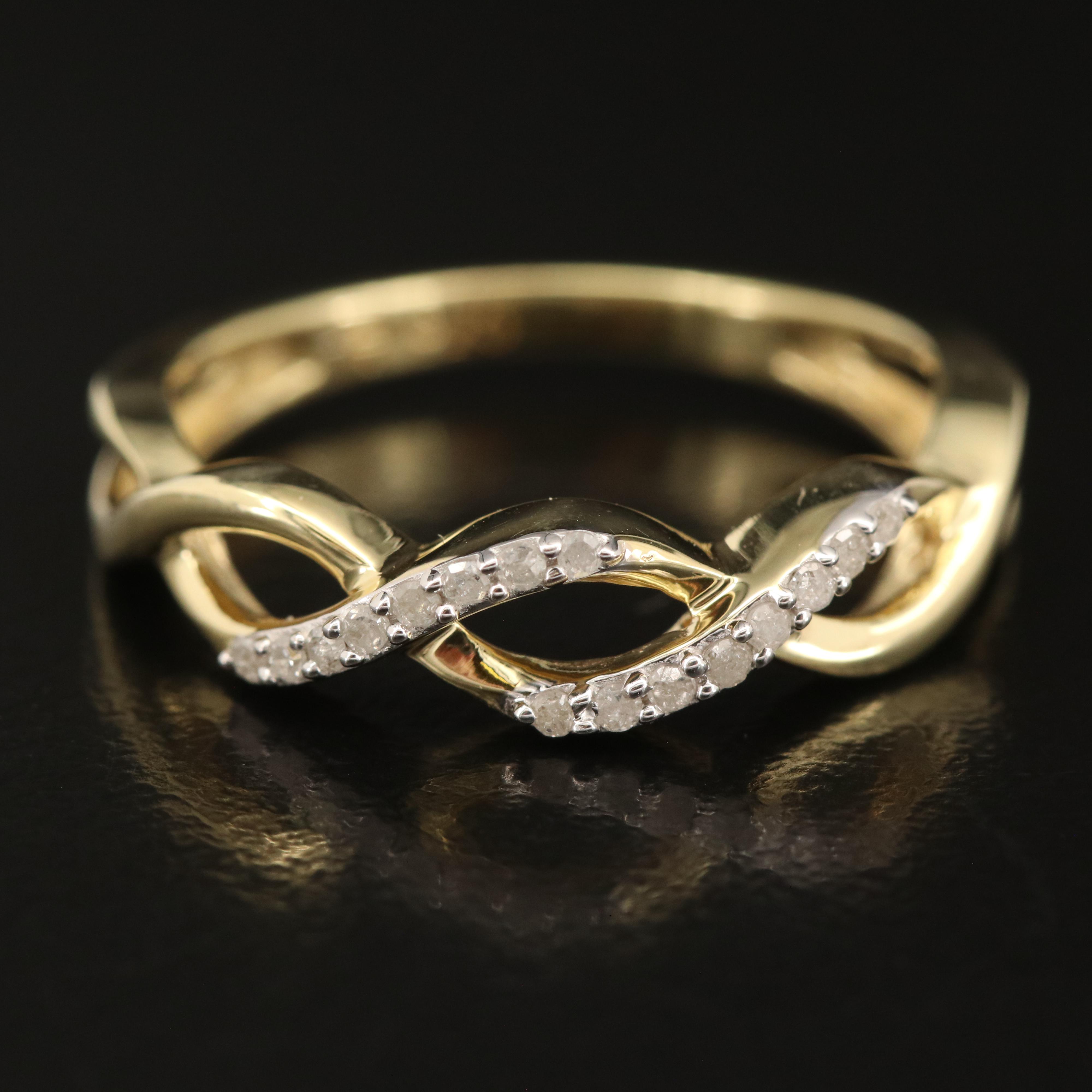 Sterling Diamond Infinity Band