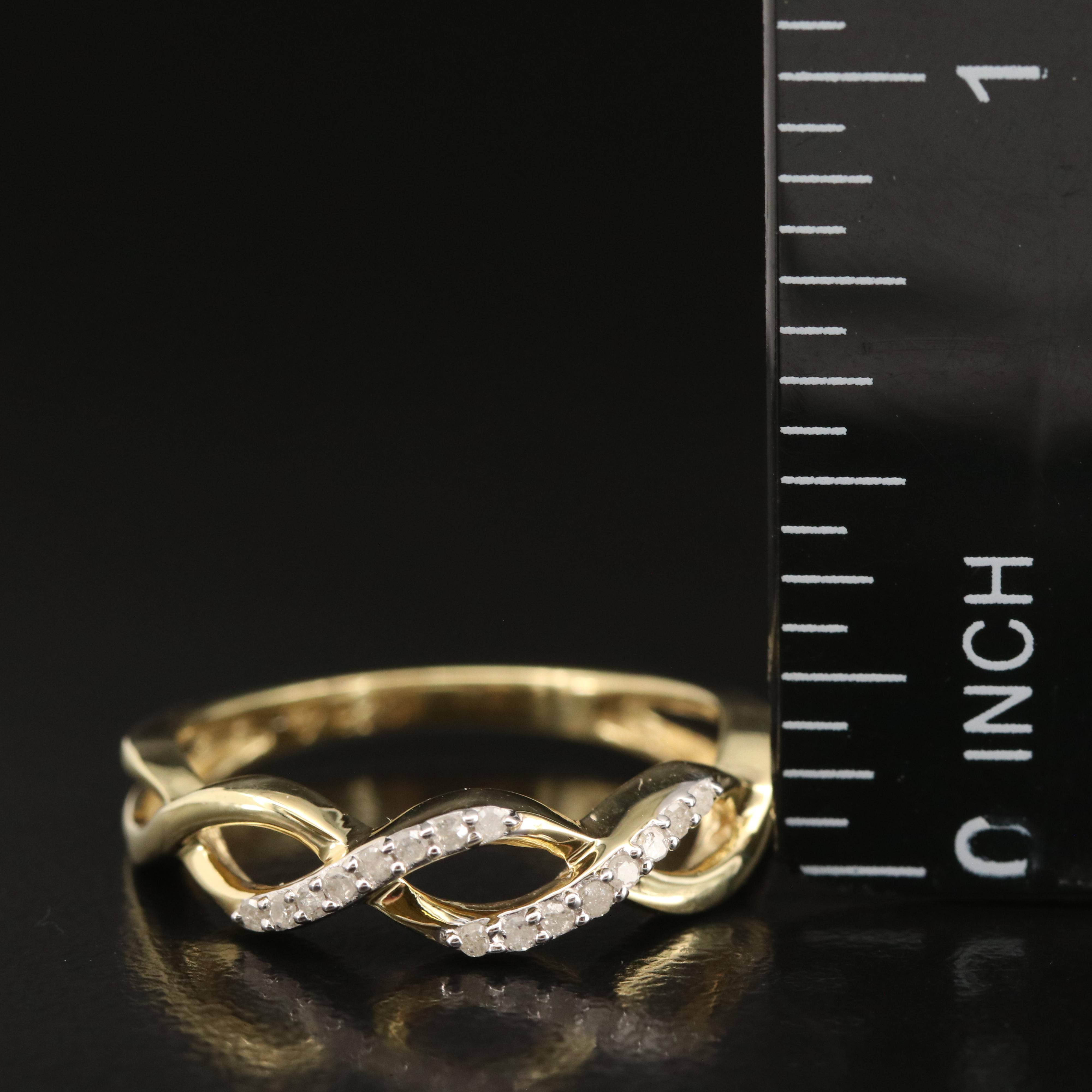 Sterling Diamond Infinity Band