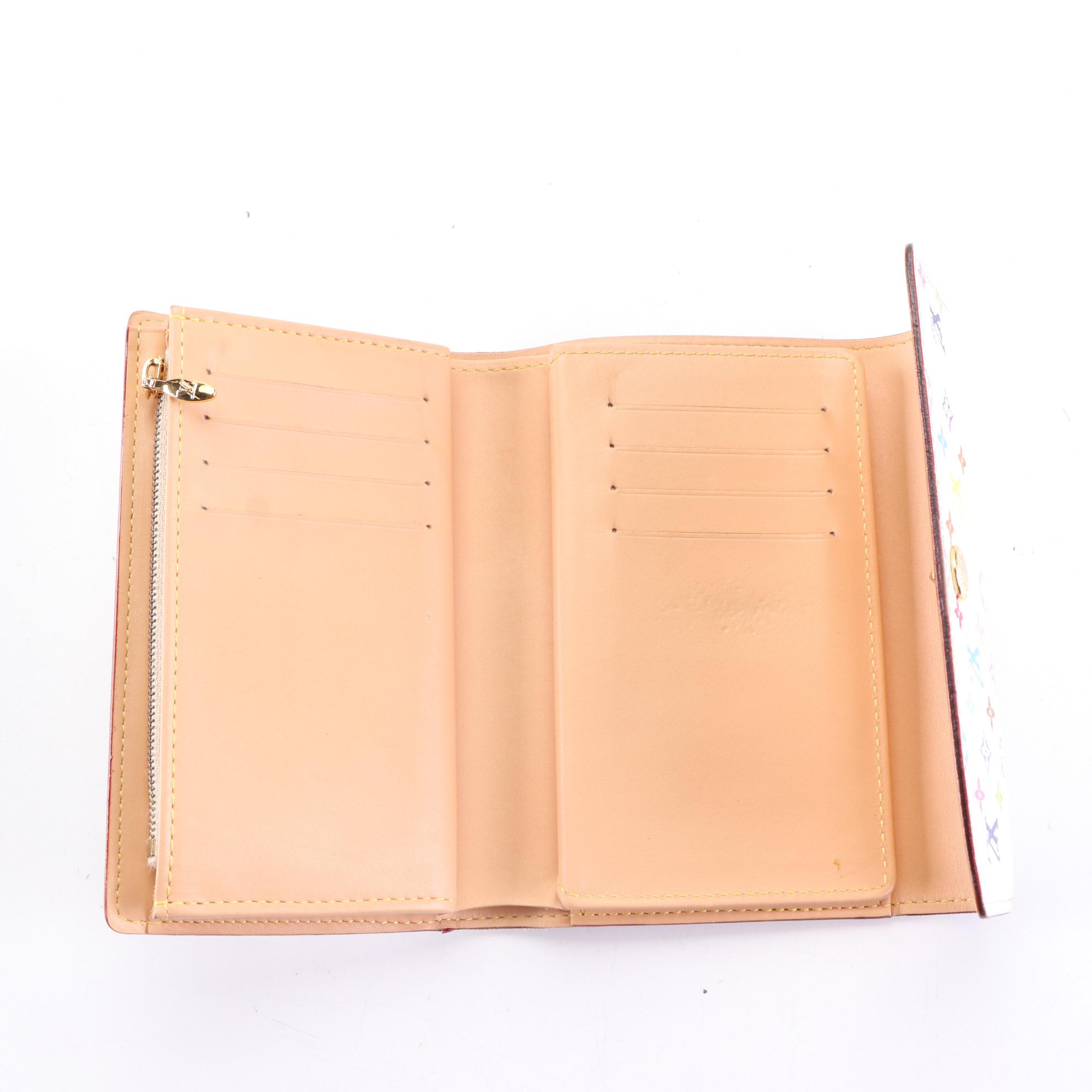 Louis Vuitton Alexandra Wallet in White Monogram Multicolore Canvas