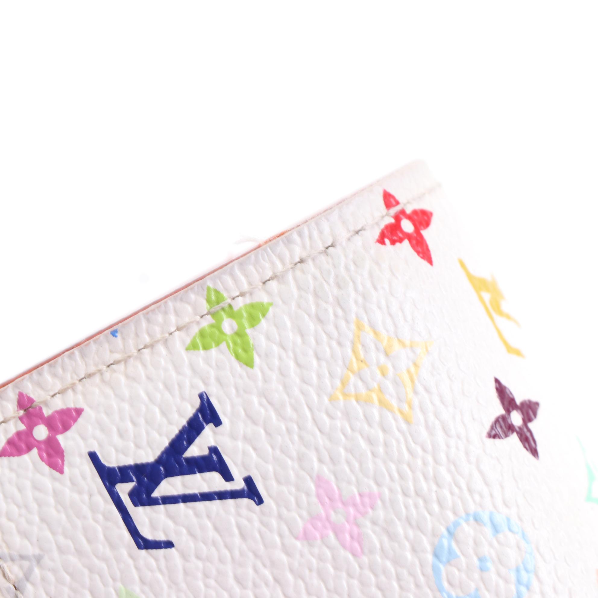 Louis Vuitton Alexandra Wallet in White Monogram Multicolore Canvas