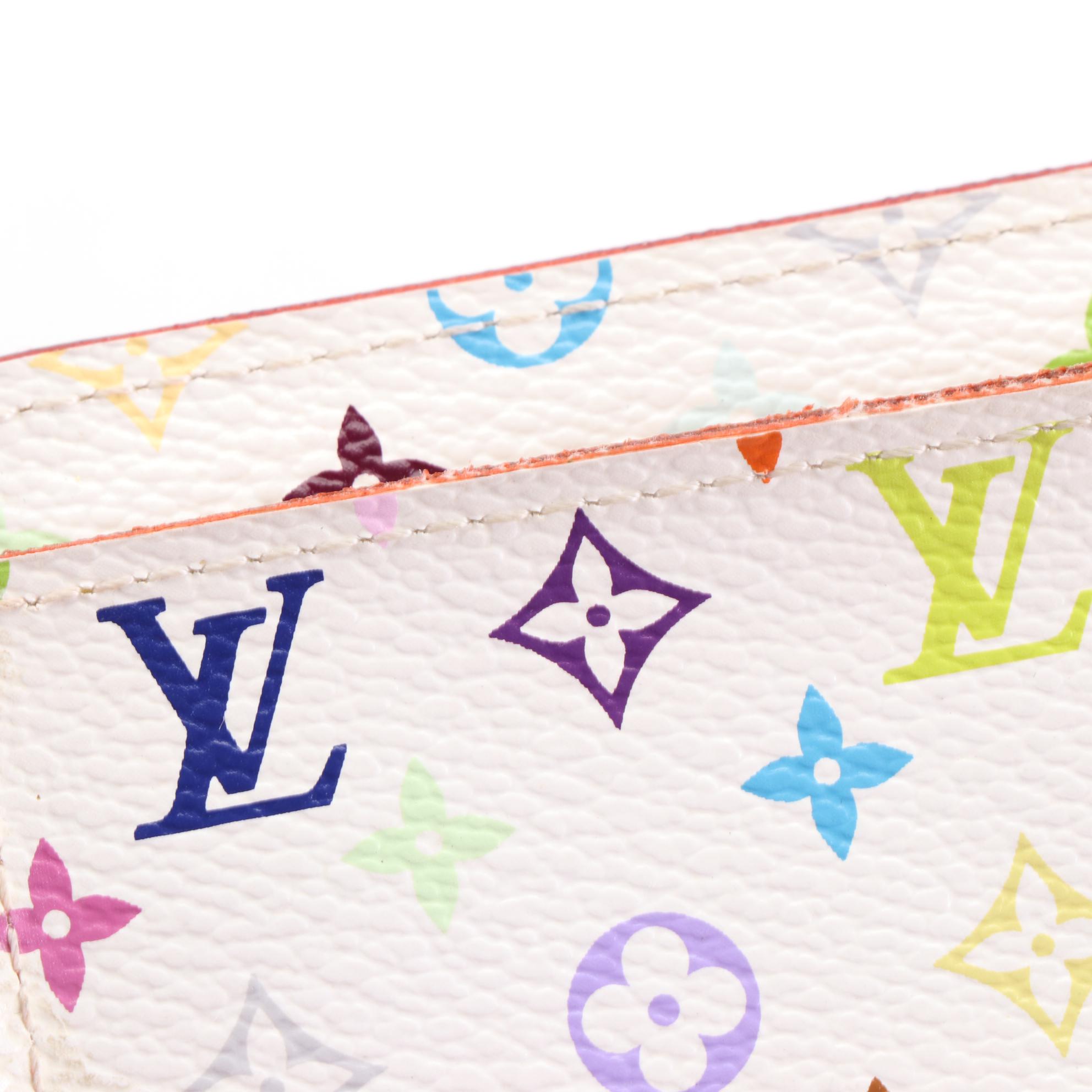 Louis Vuitton Alexandra Wallet in White Monogram Multicolore Canvas