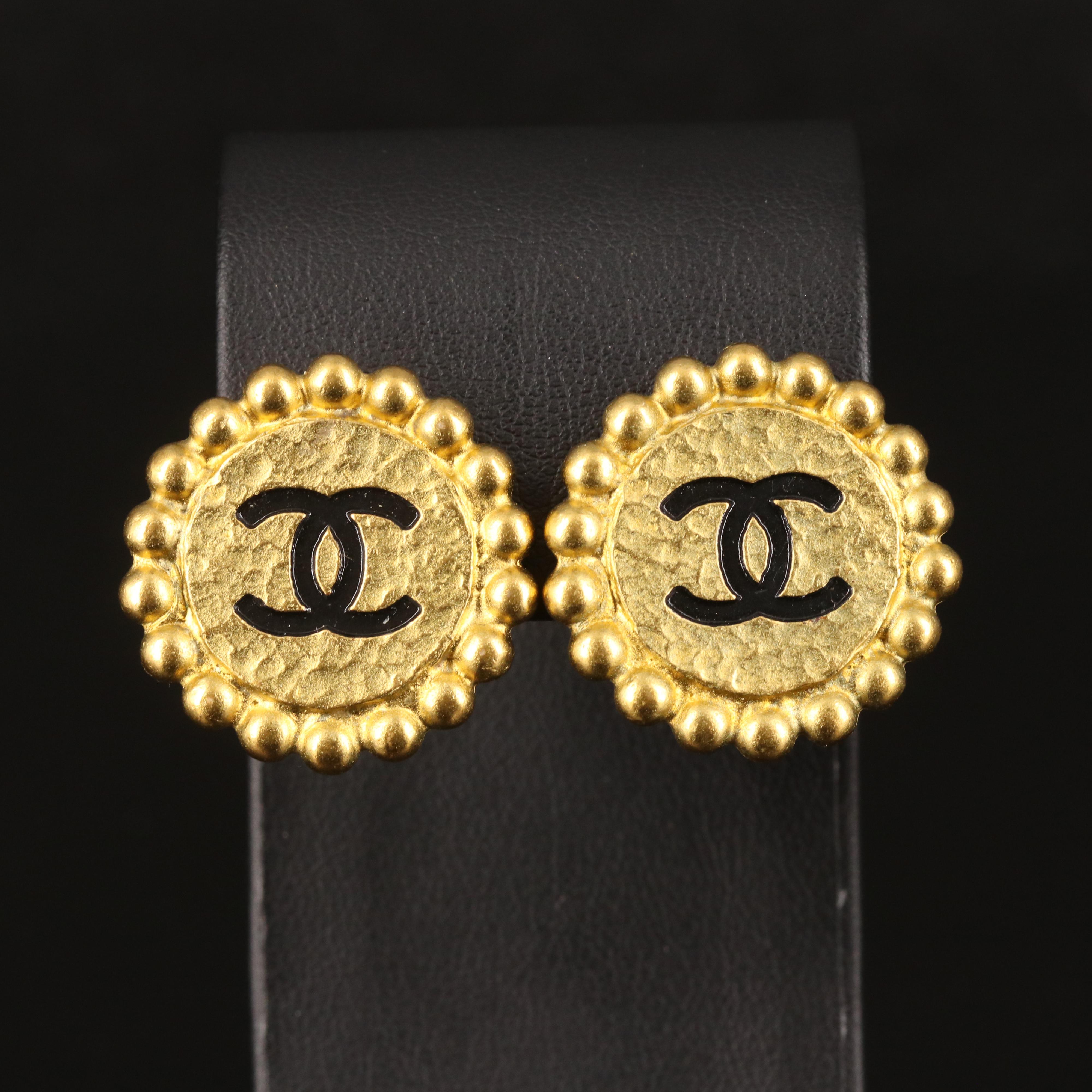 Chanel Logo Earrings with Branded Box