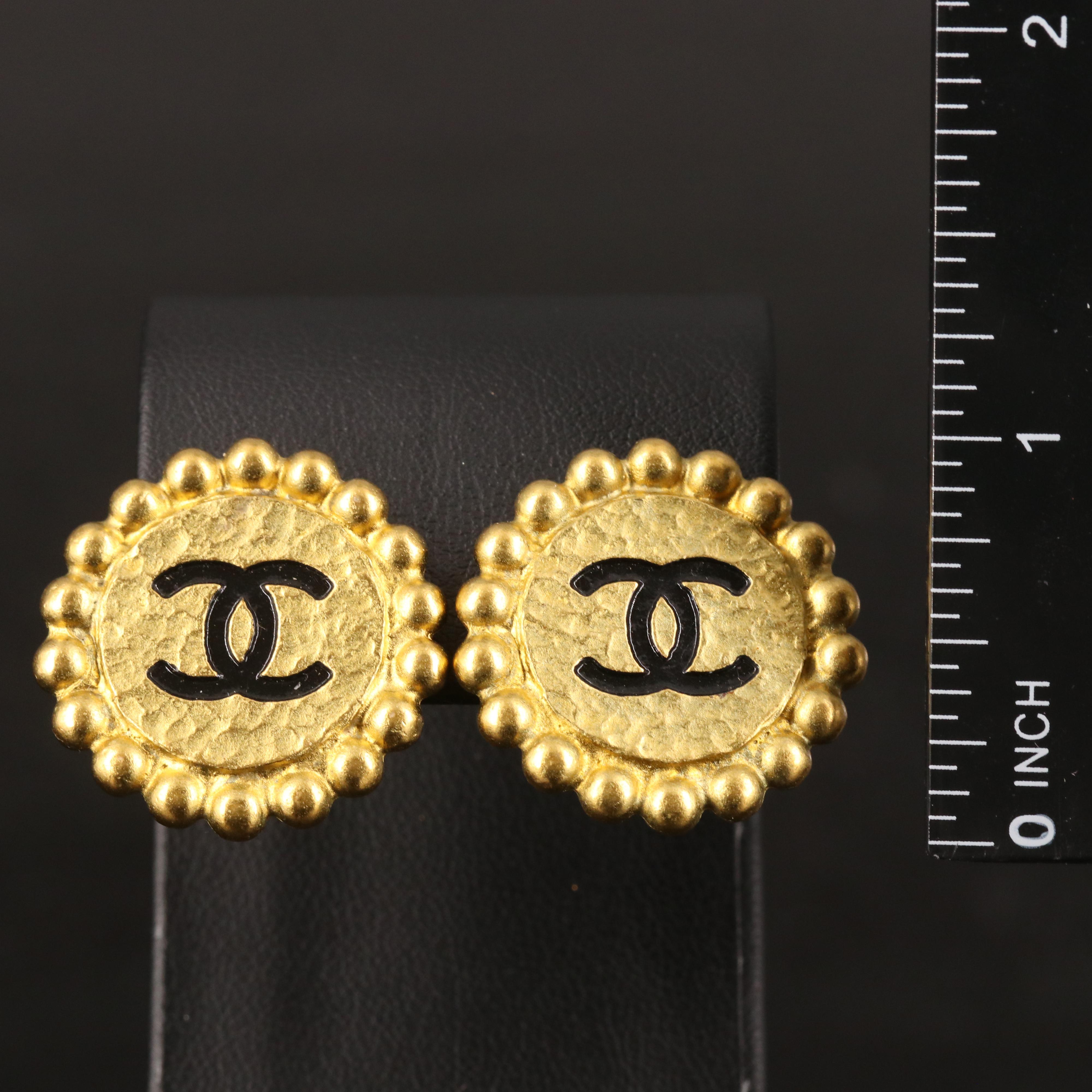 Chanel Logo Earrings with Branded Box